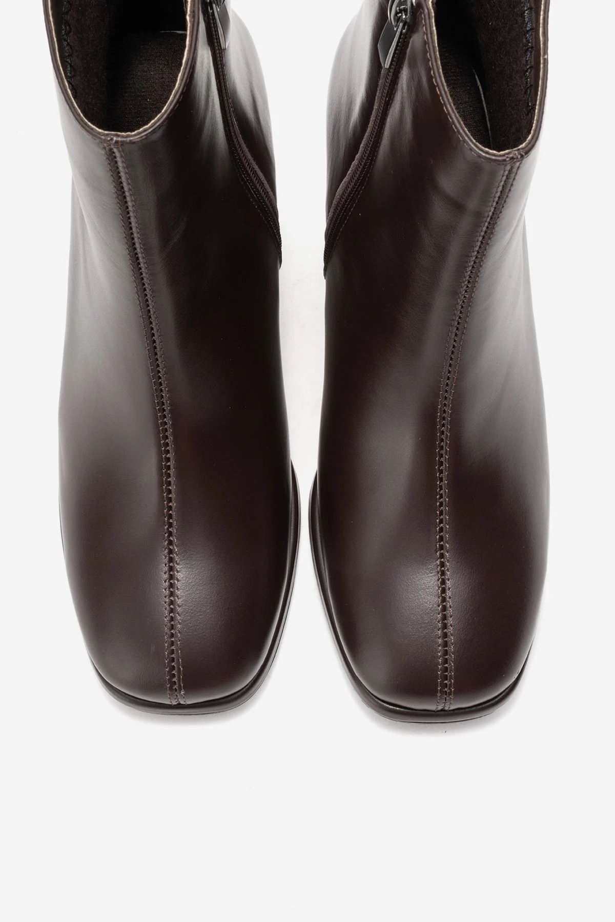 NAPOLI - Brown Genuine Leather Block Heel Boot (Women) - Image 2