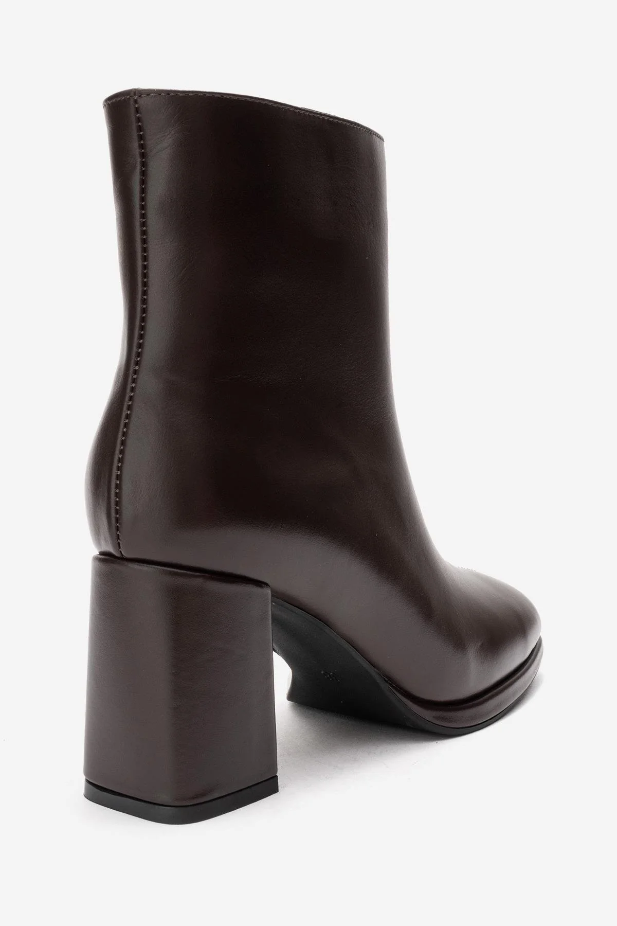 NAPOLI - Brown Genuine Leather Block Heel Boot (Women) - Image 5