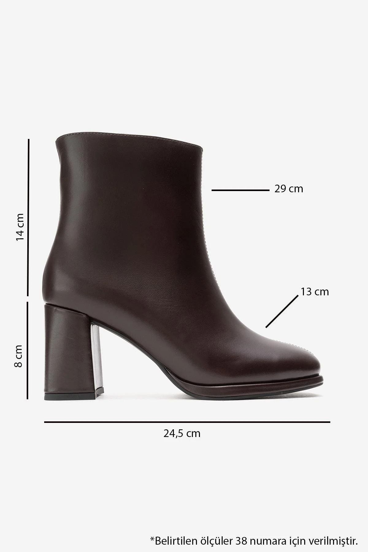 NAPOLI - Brown Genuine Leather Block Heel Boot (Women) - Image 6