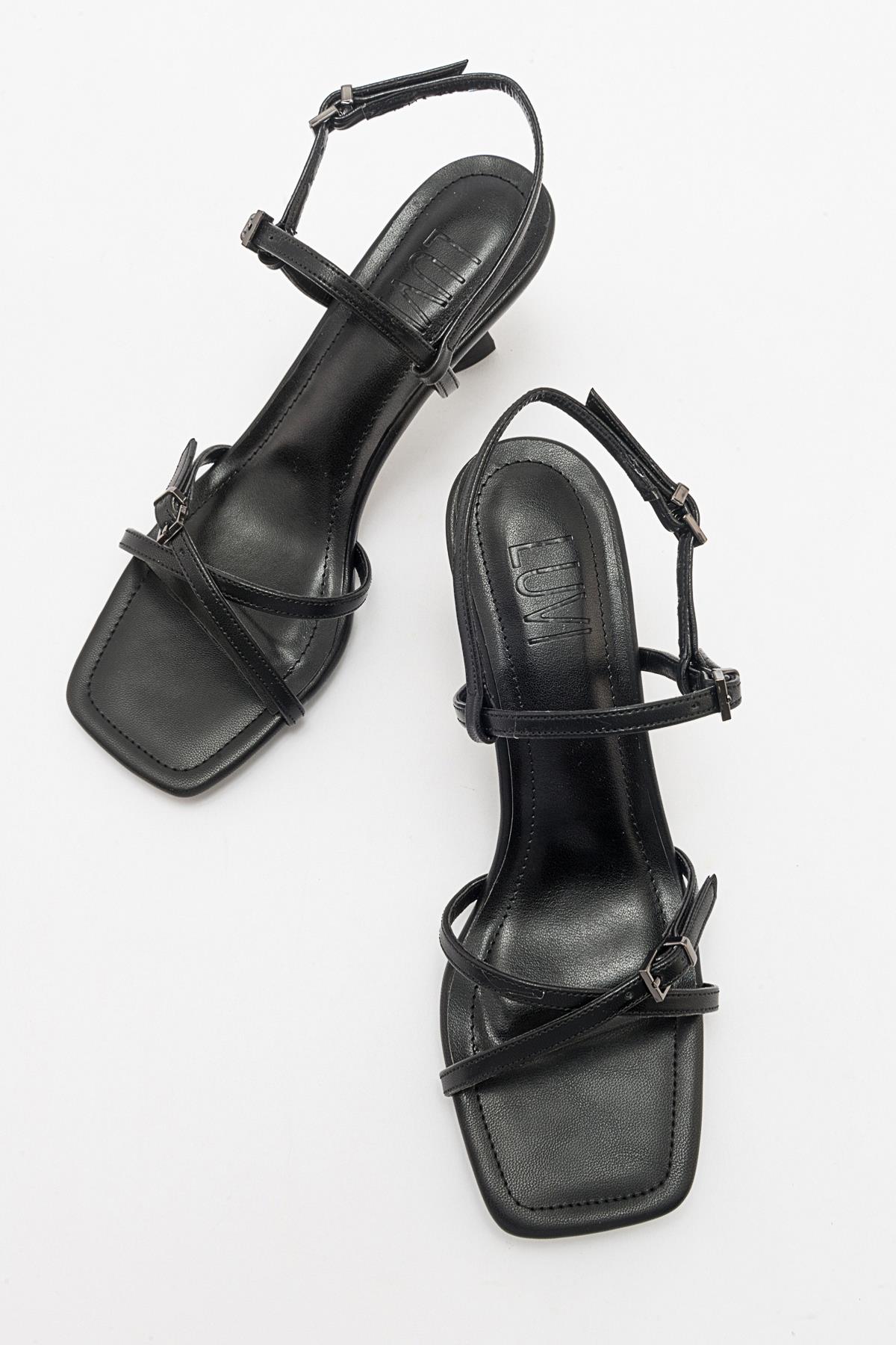 Nebel - Black Heeled Sandal (Women) - Image 3