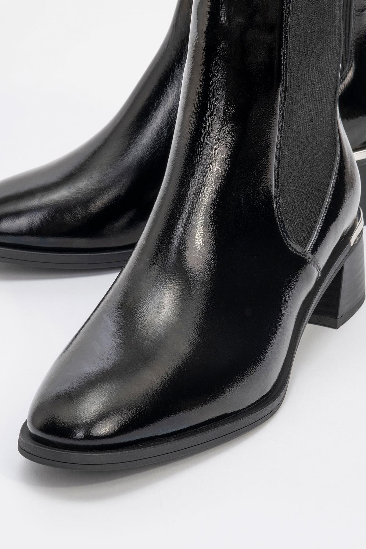 Neiva Black Patent Leather Chelsea Boot (Women) - Image 3