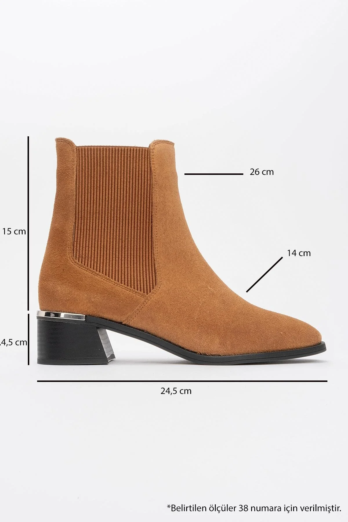 Neiva Cognac Brown Suede Leather Chelsea Boot (Women) - Image 4