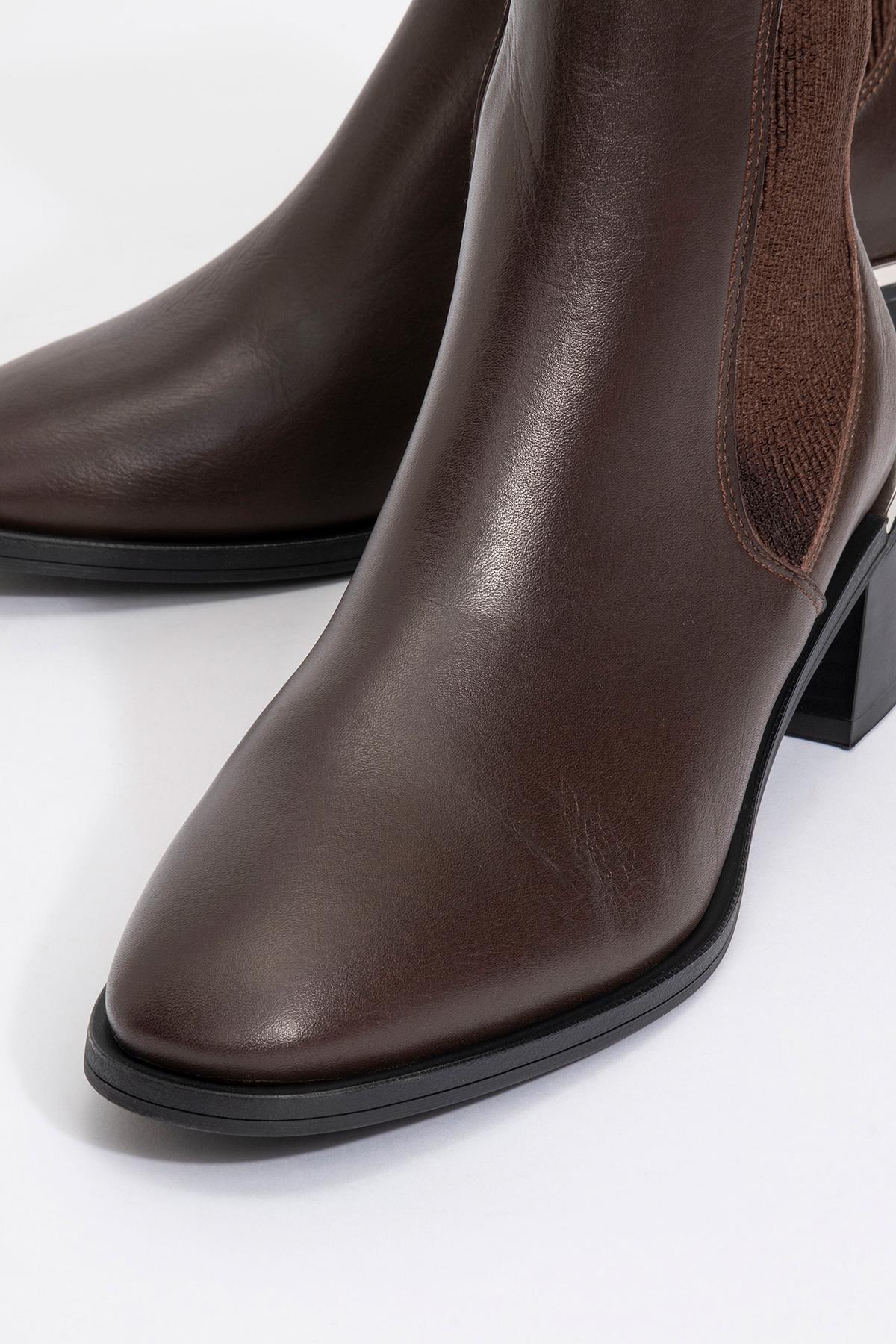 Neiva - Cognac Genuine Leather Chelsea Boot (Women) - Image 3