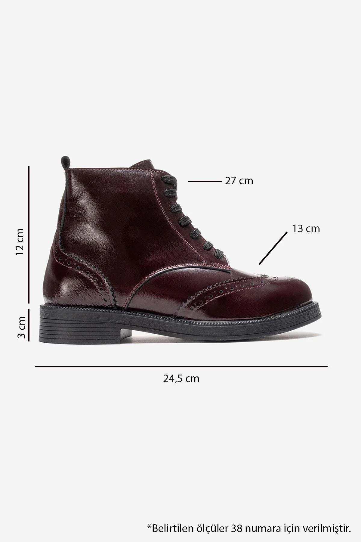 NELVY - Burgundy Genuine Leather Boot (Women) - Image 6