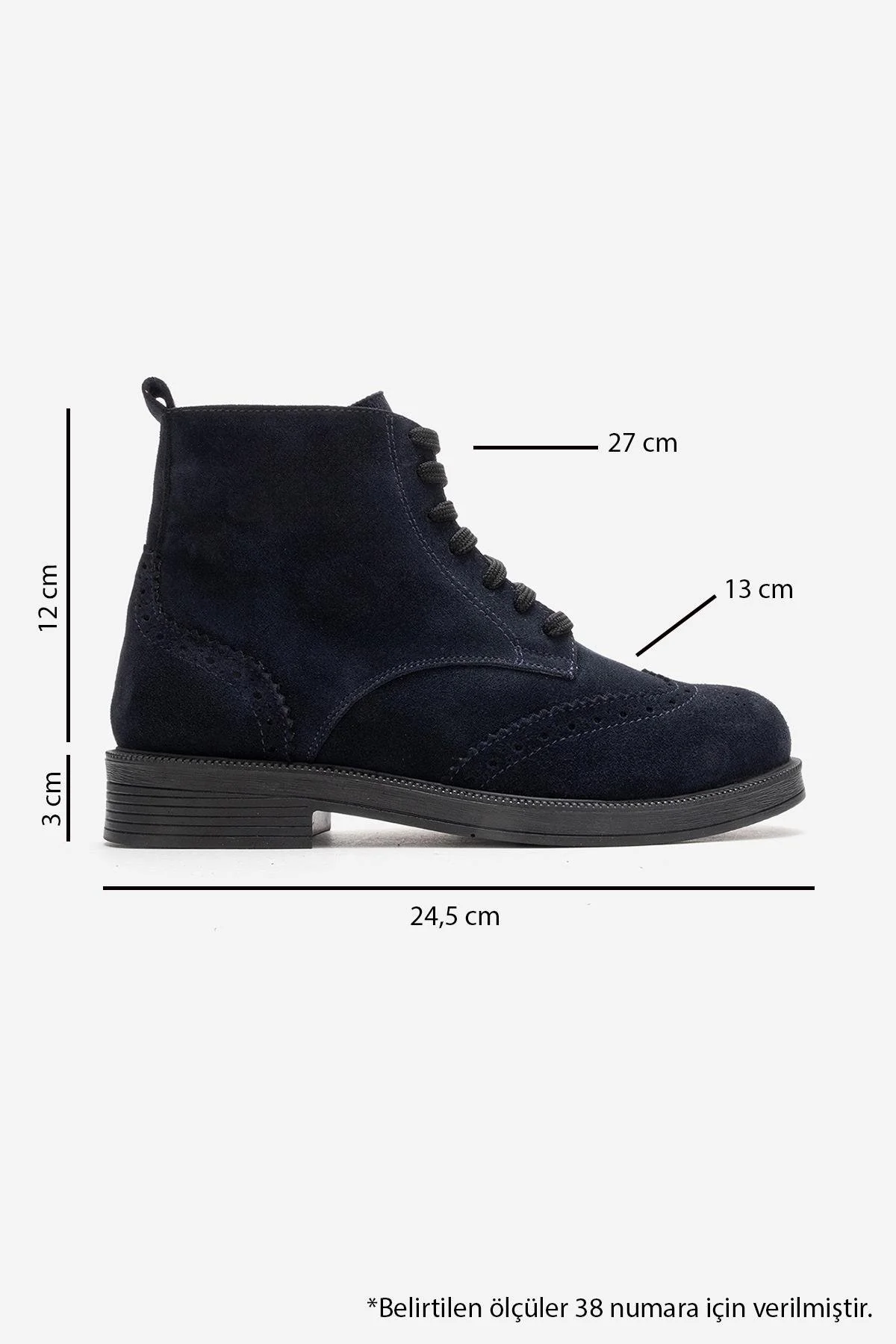 NELVY - Navy Genuine Leather Boot (Women) - Image 3