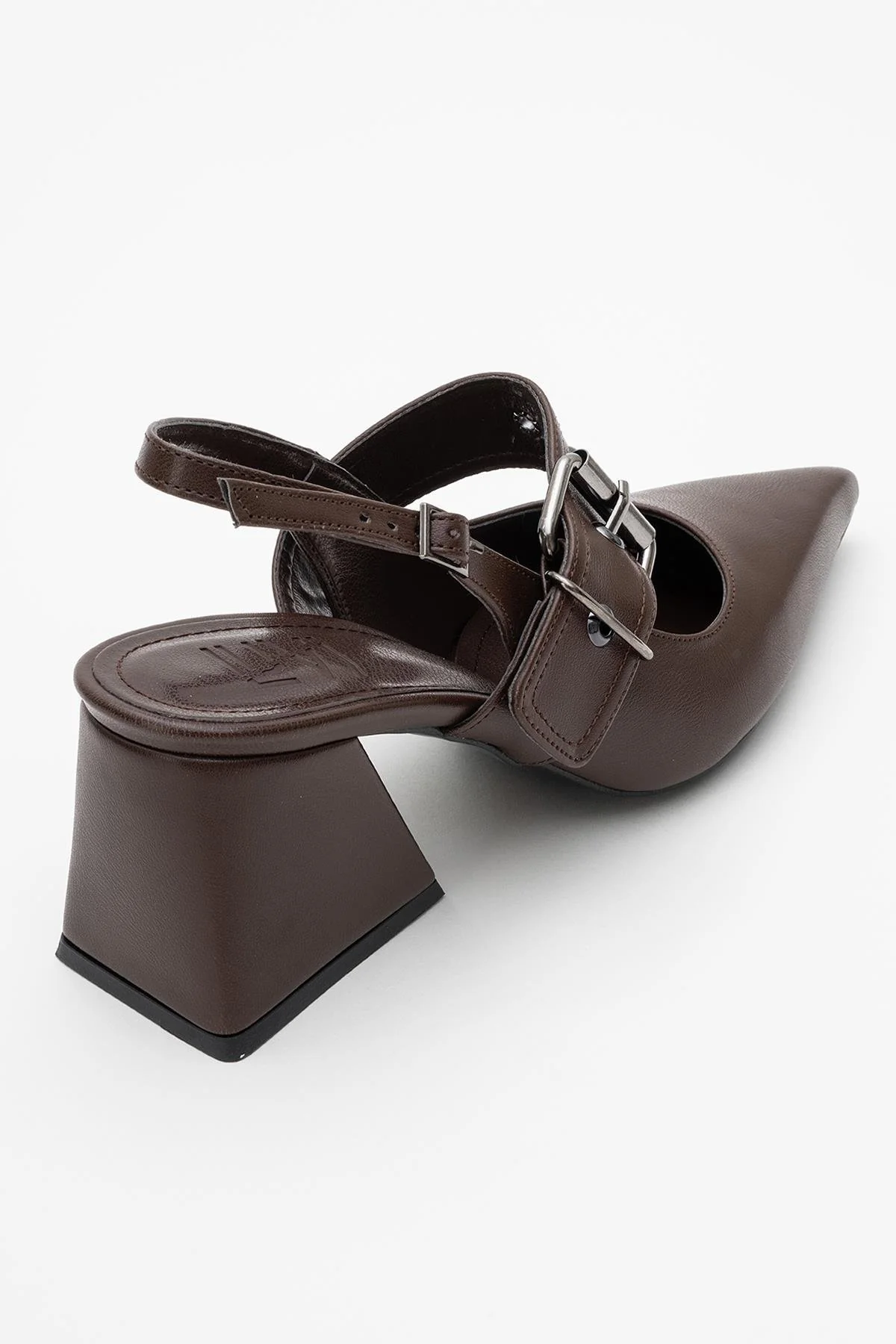 Nepido - Cognac Pointed Toe Backless Block Heel Shoe (Women) - Image 4