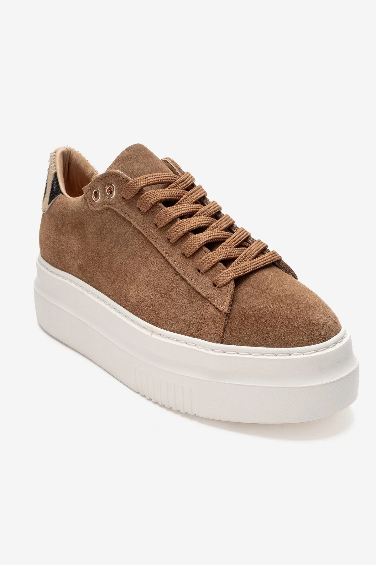 Nera - Camel Genuine Leather Casual Sneaker (Women) - Image 3