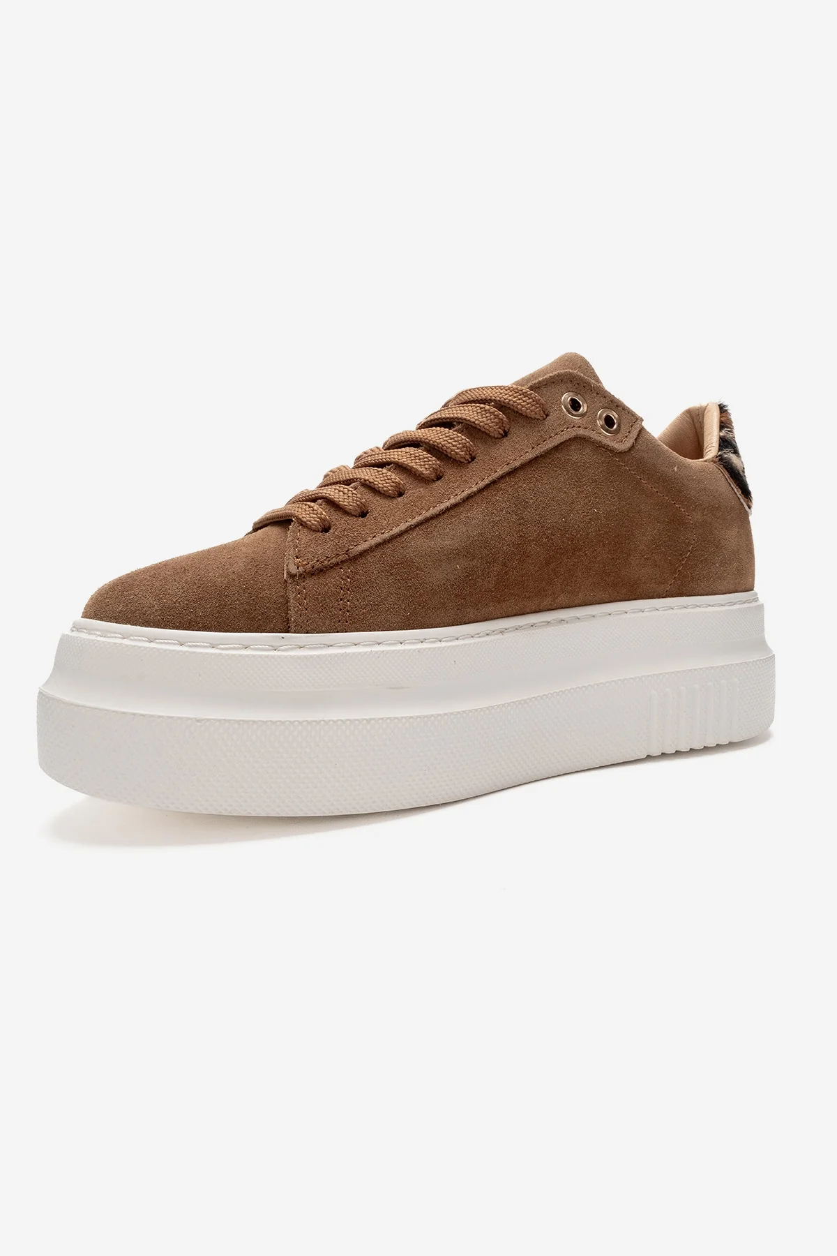 Nera - Camel Genuine Leather Casual Sneaker (Women) - Image 4