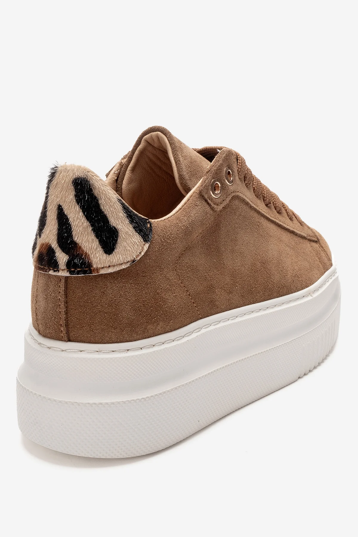 Nera - Camel Genuine Leather Casual Sneaker (Women) - Image 5