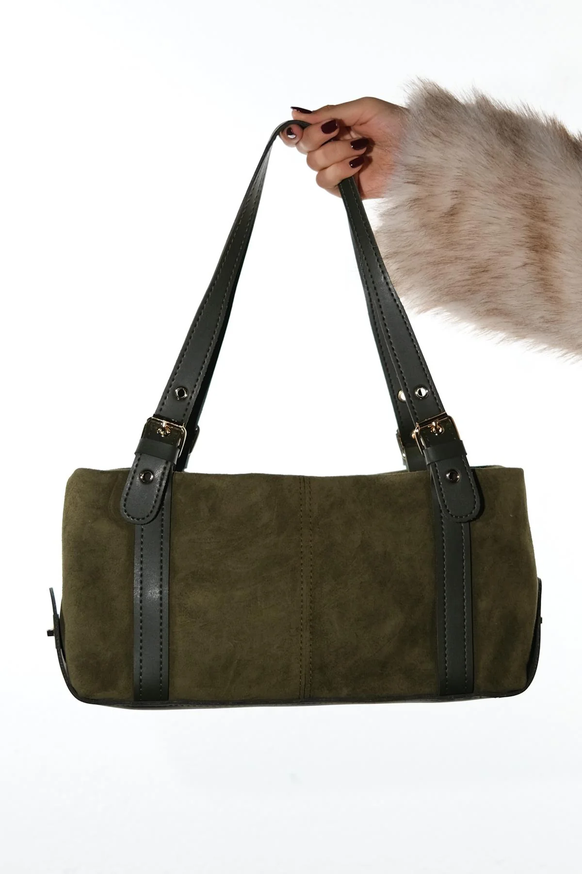 NERINA - Green Genuine Leather Shoulder Bag (Women) - Image 5