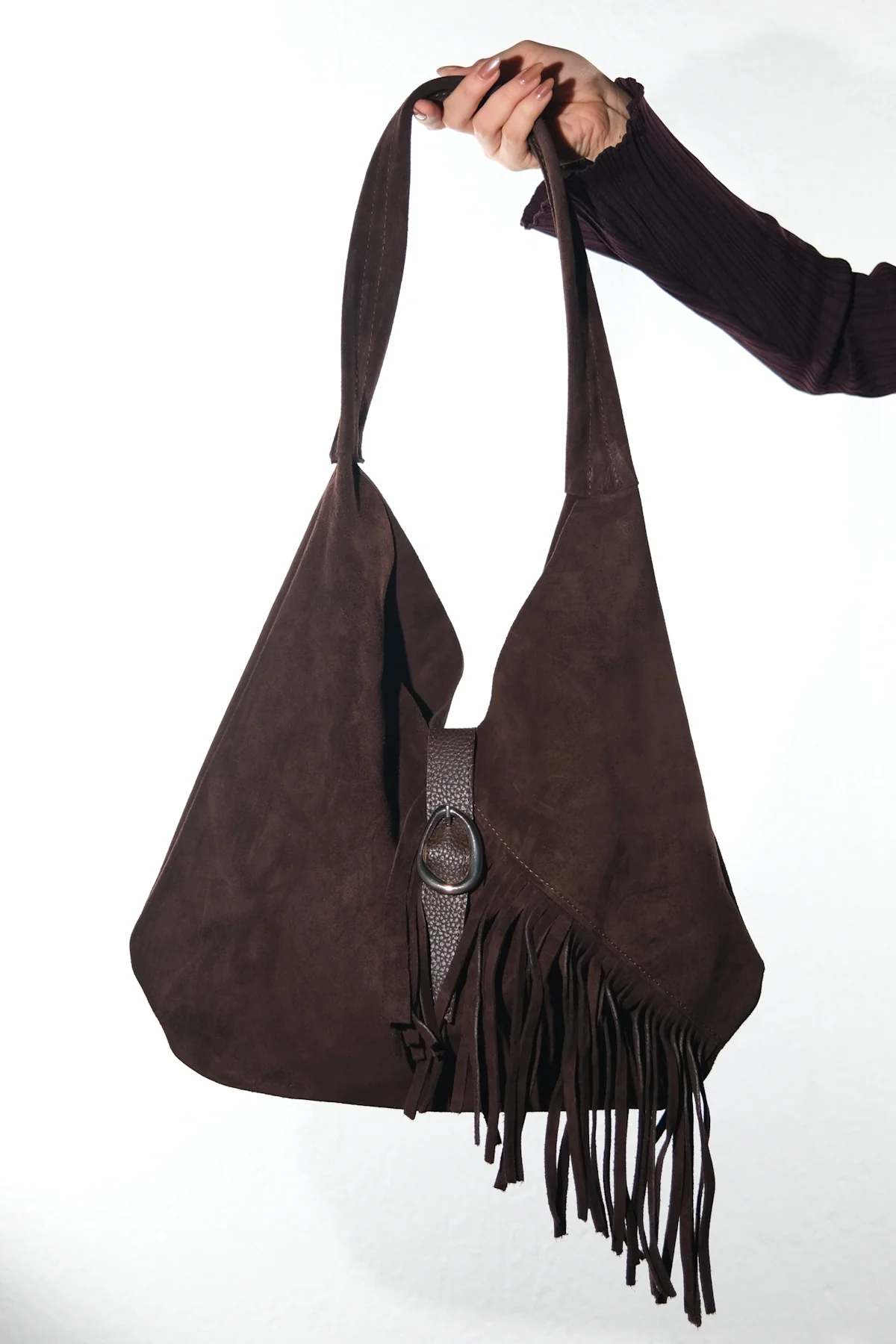 NOCHE - Brown Genuine Leather Shoulder Bag (Women)