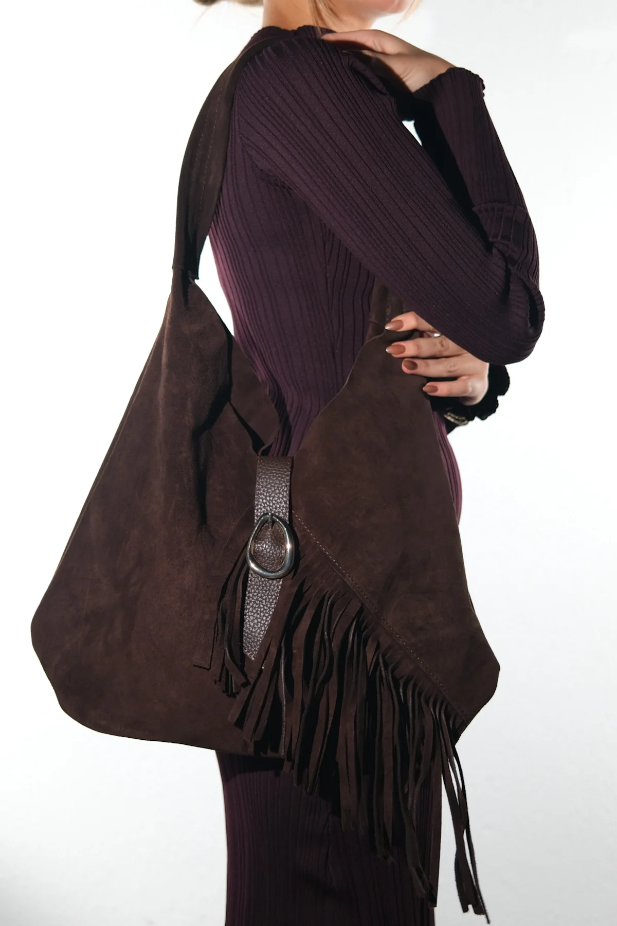 NOCHE - Brown Genuine Leather Shoulder Bag (Women) - Image 2