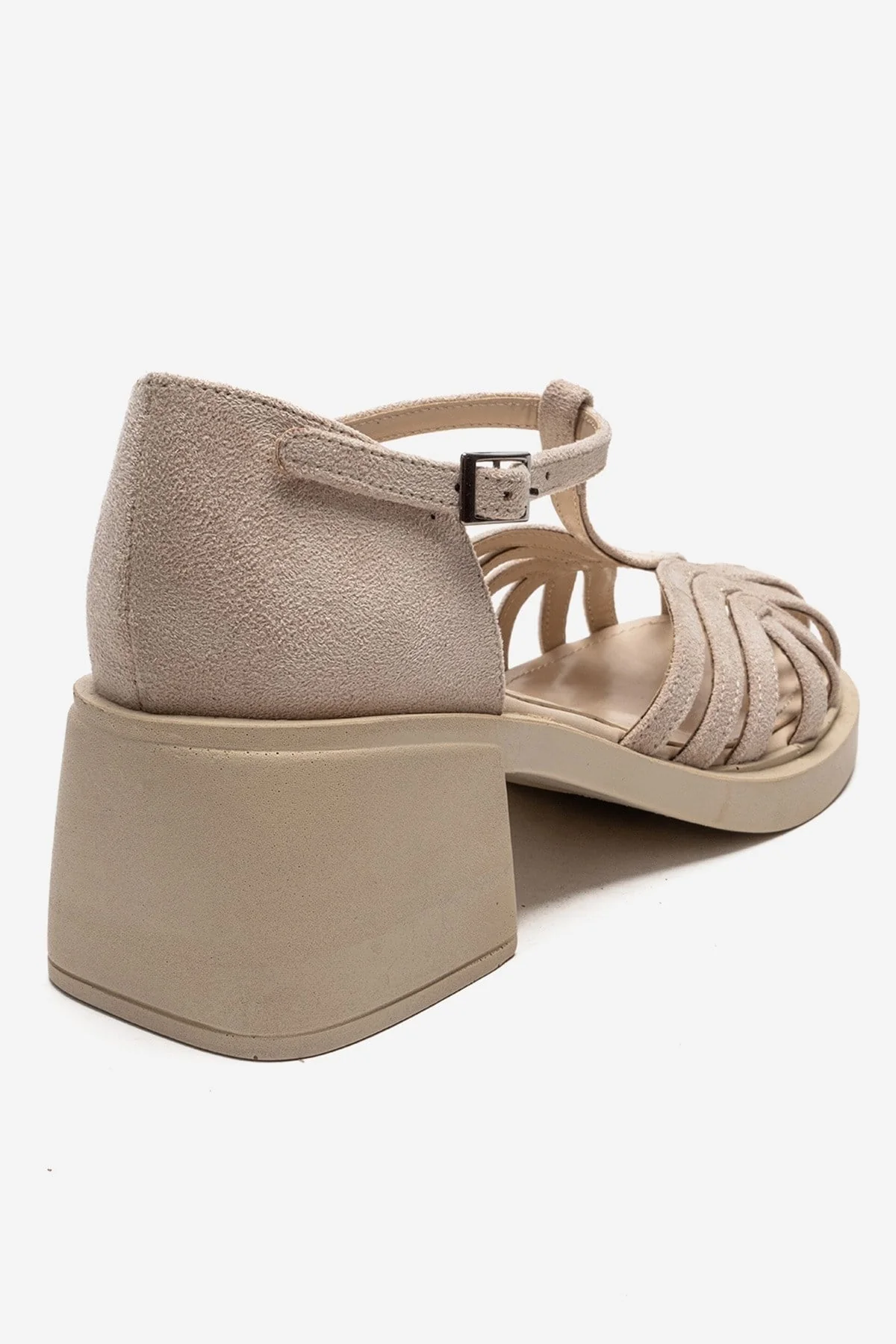 NOLANA - Beige Block Heel Sandal (Women) - Image 5