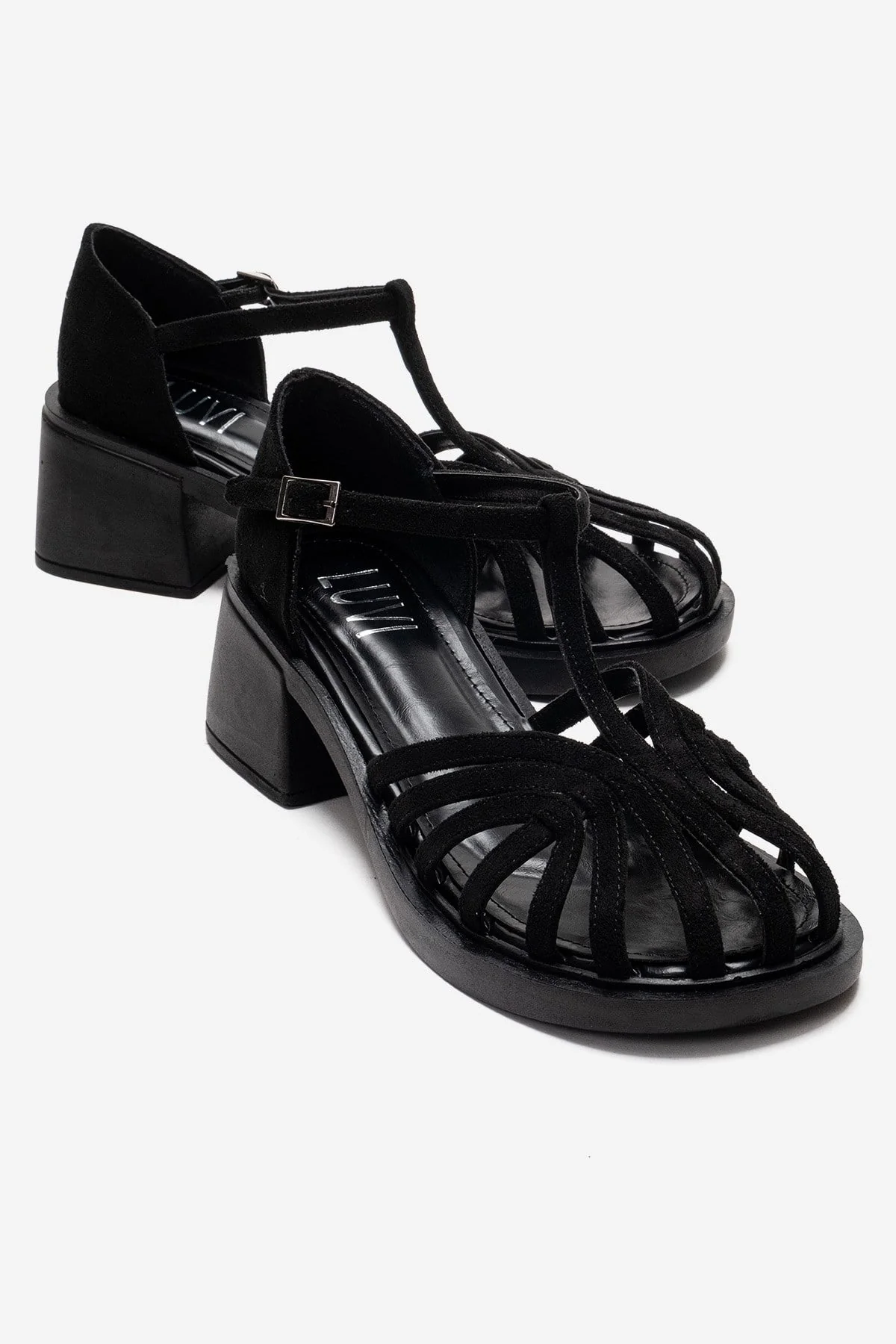 Nolana - Black Block Heel Sandal (Women)