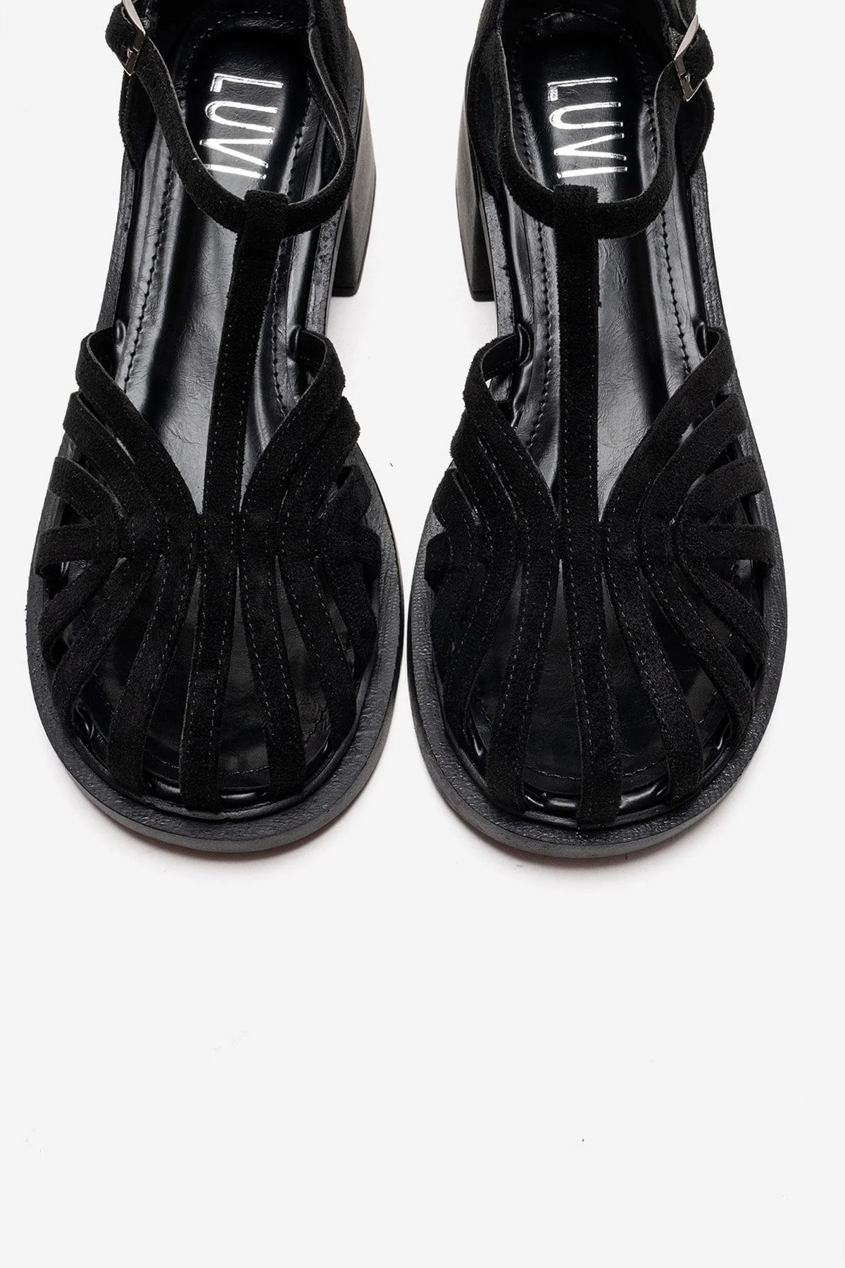 Nolana - Black Block Heel Sandal (Women) - Image 2