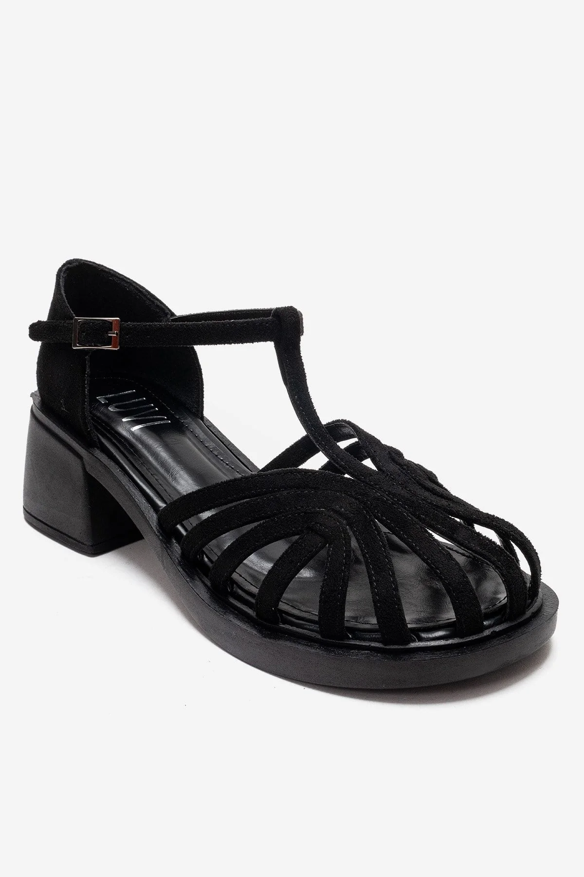 Nolana - Black Block Heel Sandal (Women) - Image 3