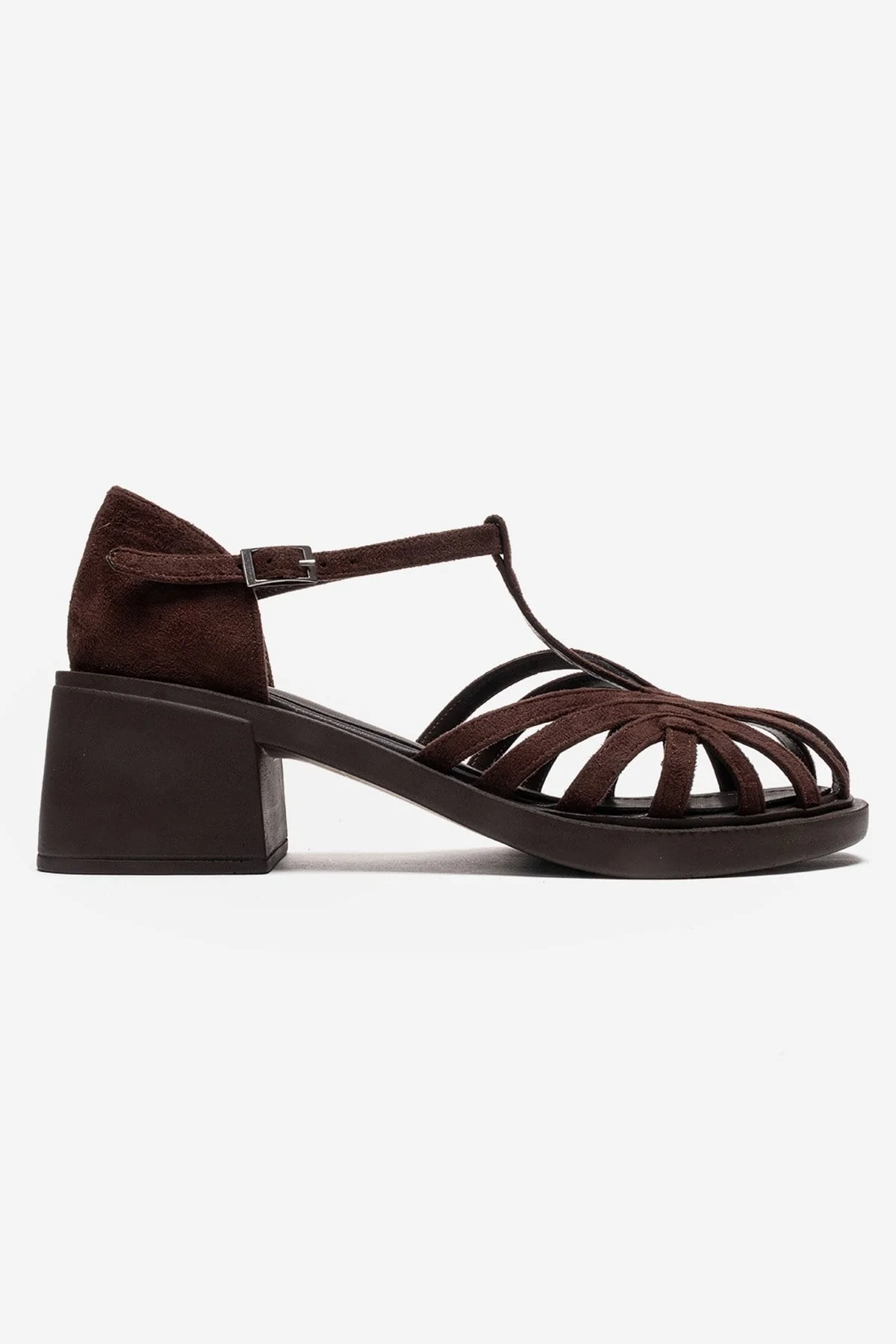 NOLANA - Brown Block Heel Sandal (Women) - Image 4