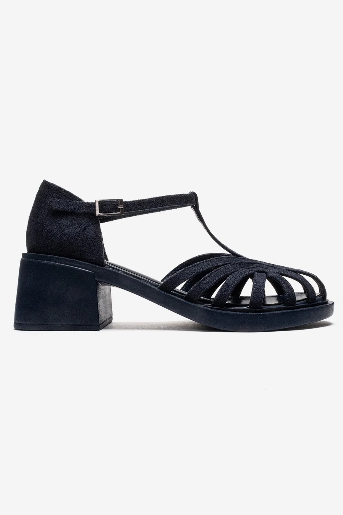 NOLANA - Navy Block Heel Sandal (Women) - Image 4