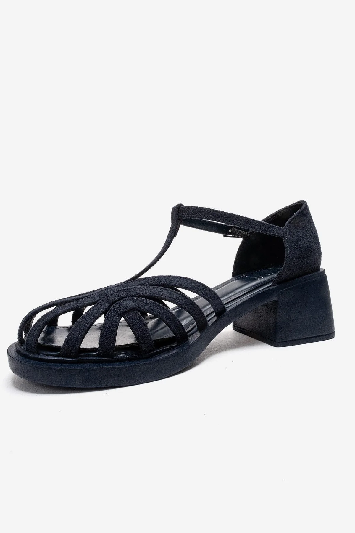NOLANA - Navy Block Heel Sandal (Women) - Image 6