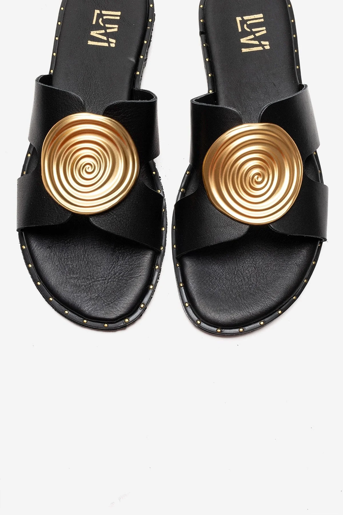 Nolita - Black Genuine Leather Slide (Women) - Image 2