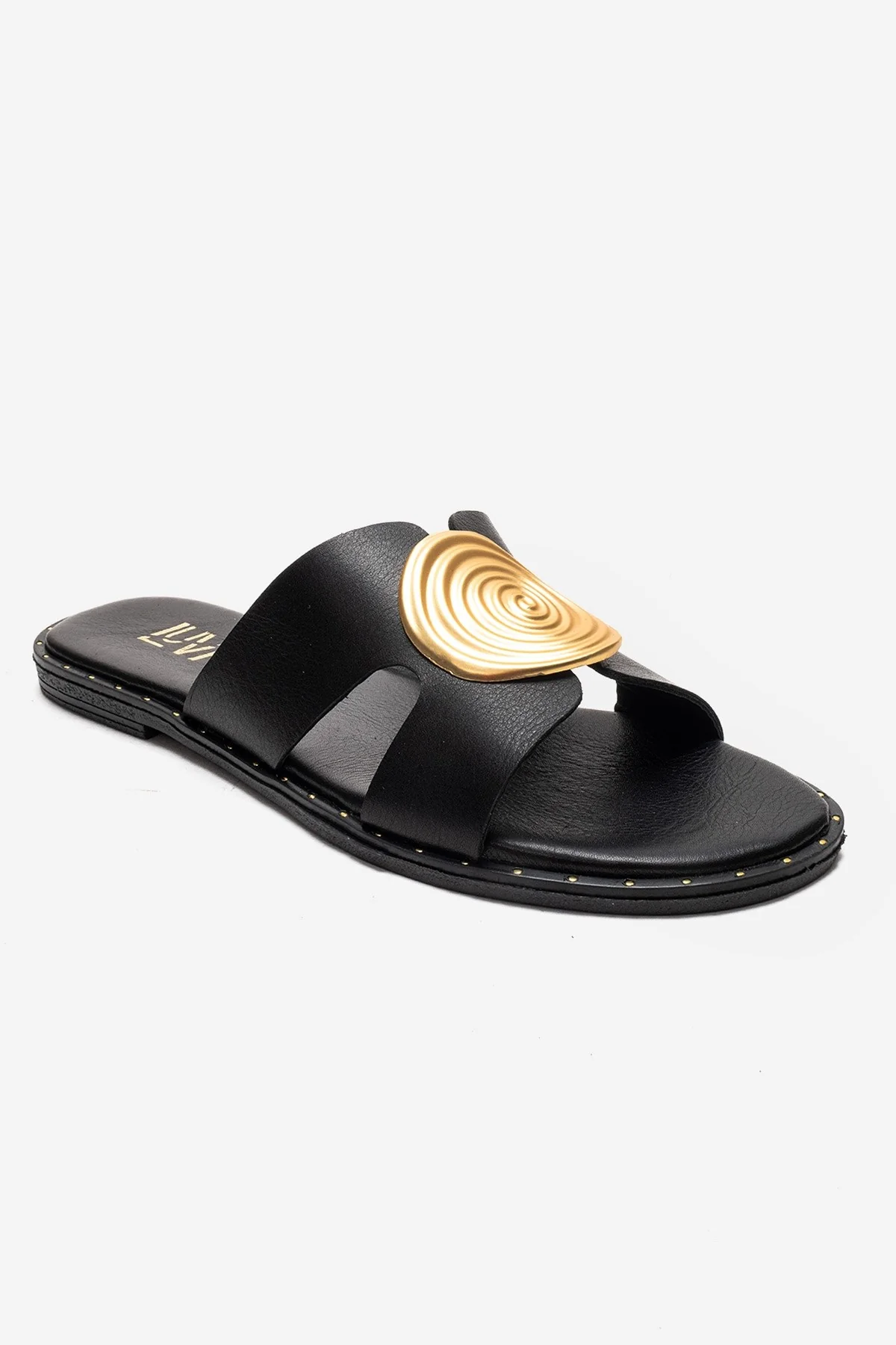 Nolita - Black Genuine Leather Slide (Women) - Image 3