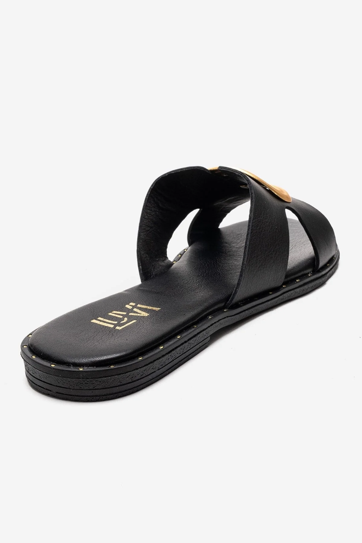 Nolita - Black Genuine Leather Slide (Women) - Image 5