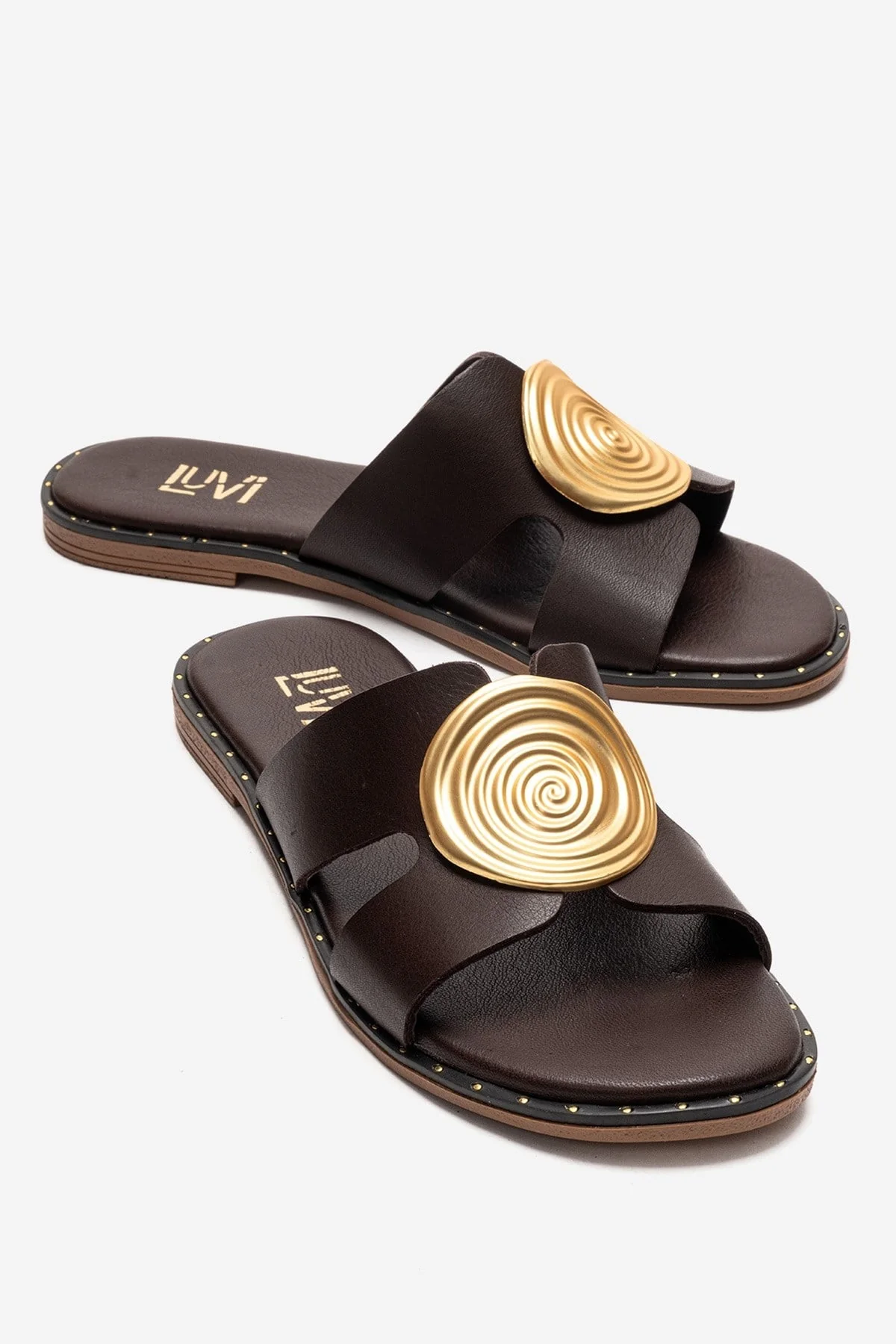 Nolita - Brown Genuine Leather Slide (Women)