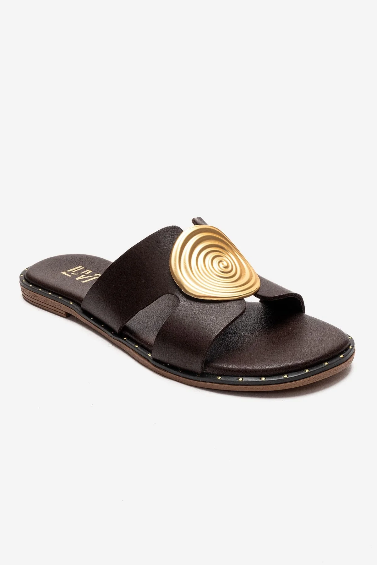Nolita - Brown Genuine Leather Slide (Women) - Image 3