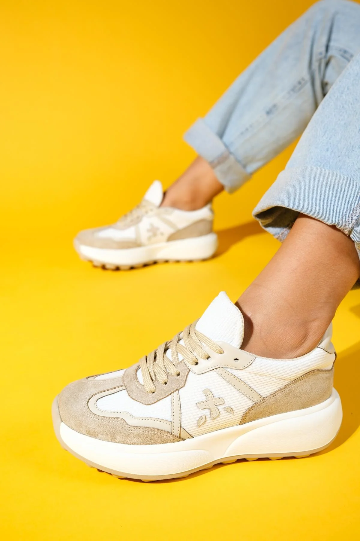Nolton - Beige-White Sneaker (Women) - Image 5
