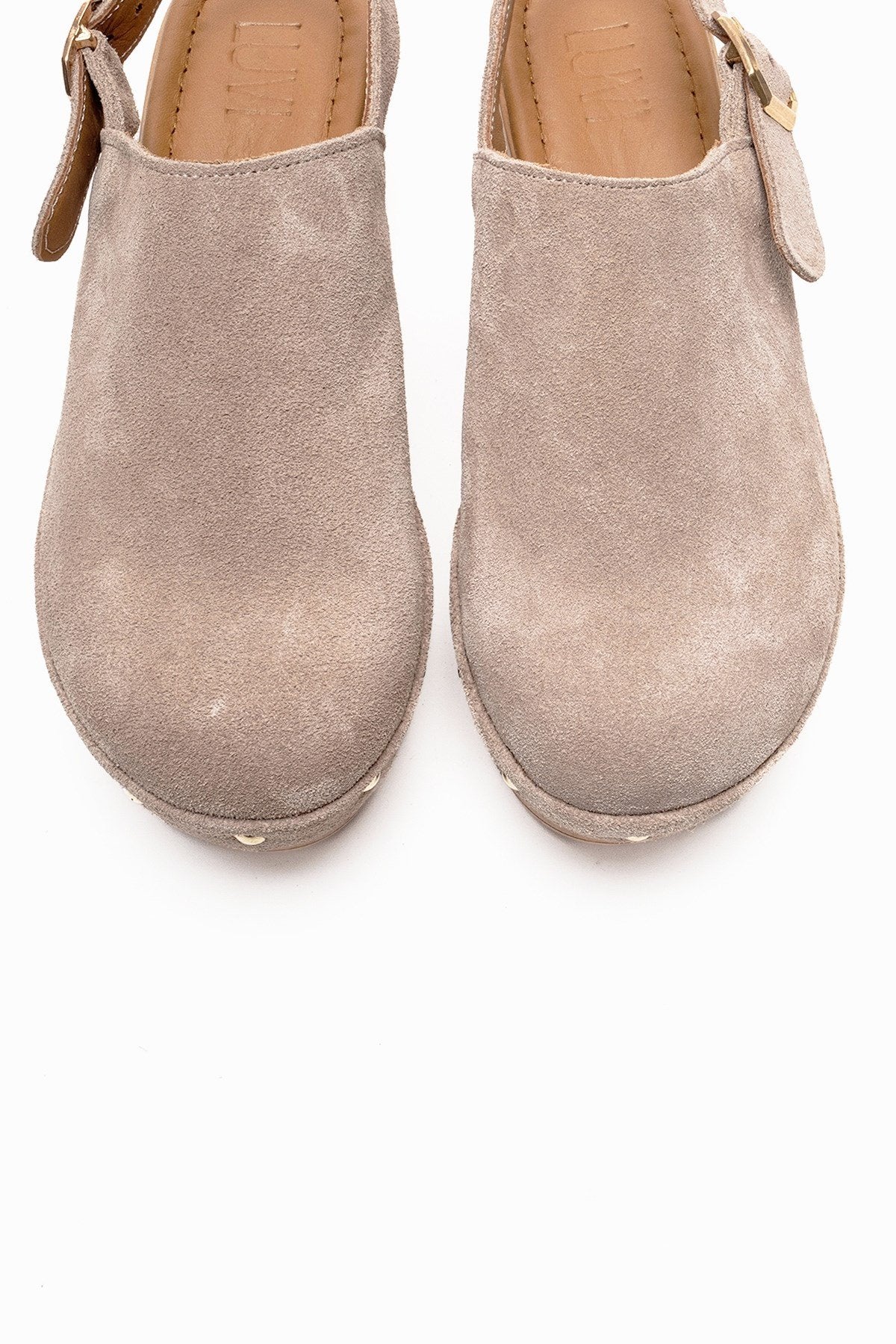 NORDEN - Beige Genuine Leather Platform Heel Sandal (Women) - Image 2