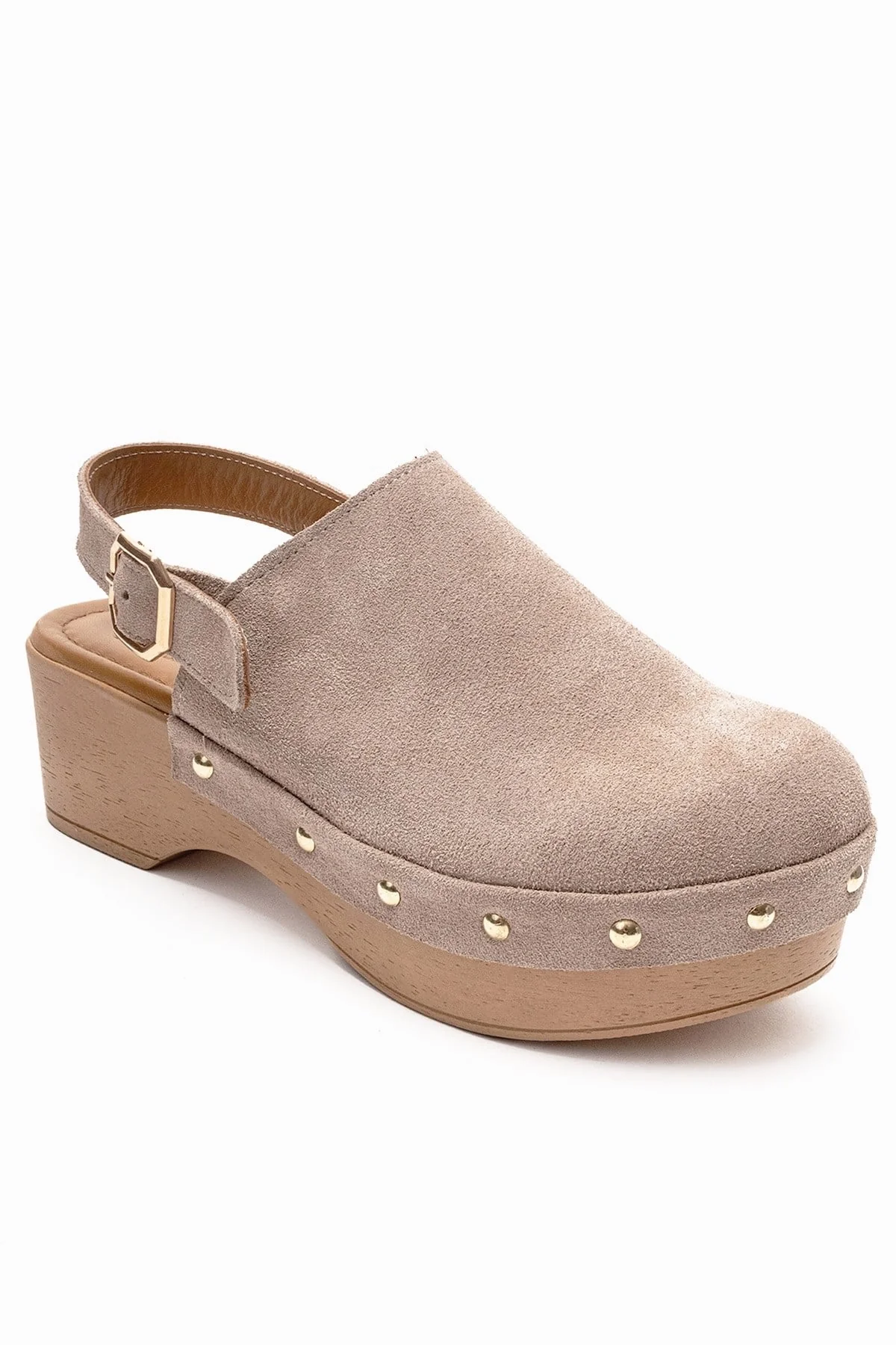 NORDEN - Beige Genuine Leather Platform Heel Sandal (Women) - Image 3