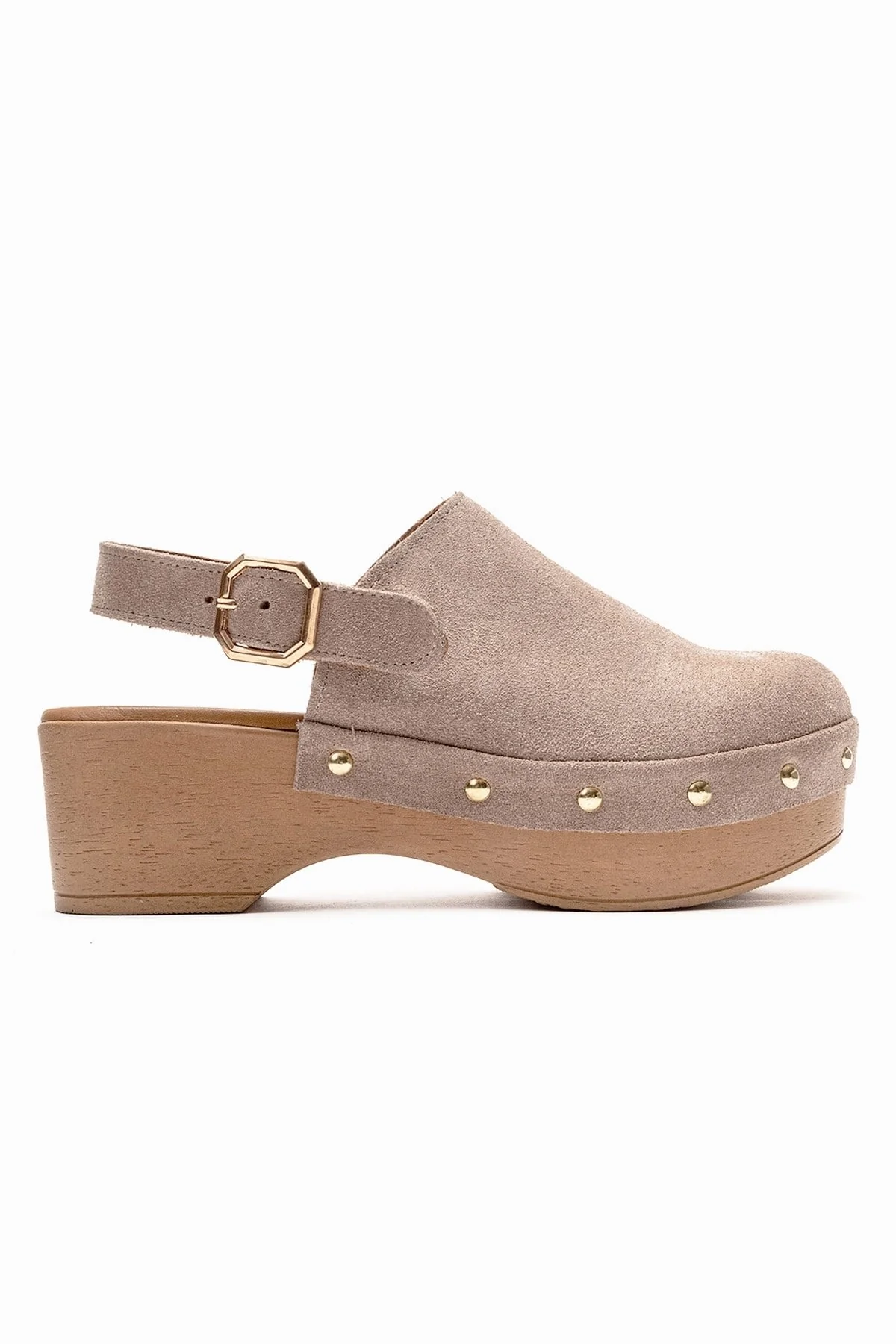 NORDEN - Beige Genuine Leather Platform Heel Sandal (Women) - Image 4