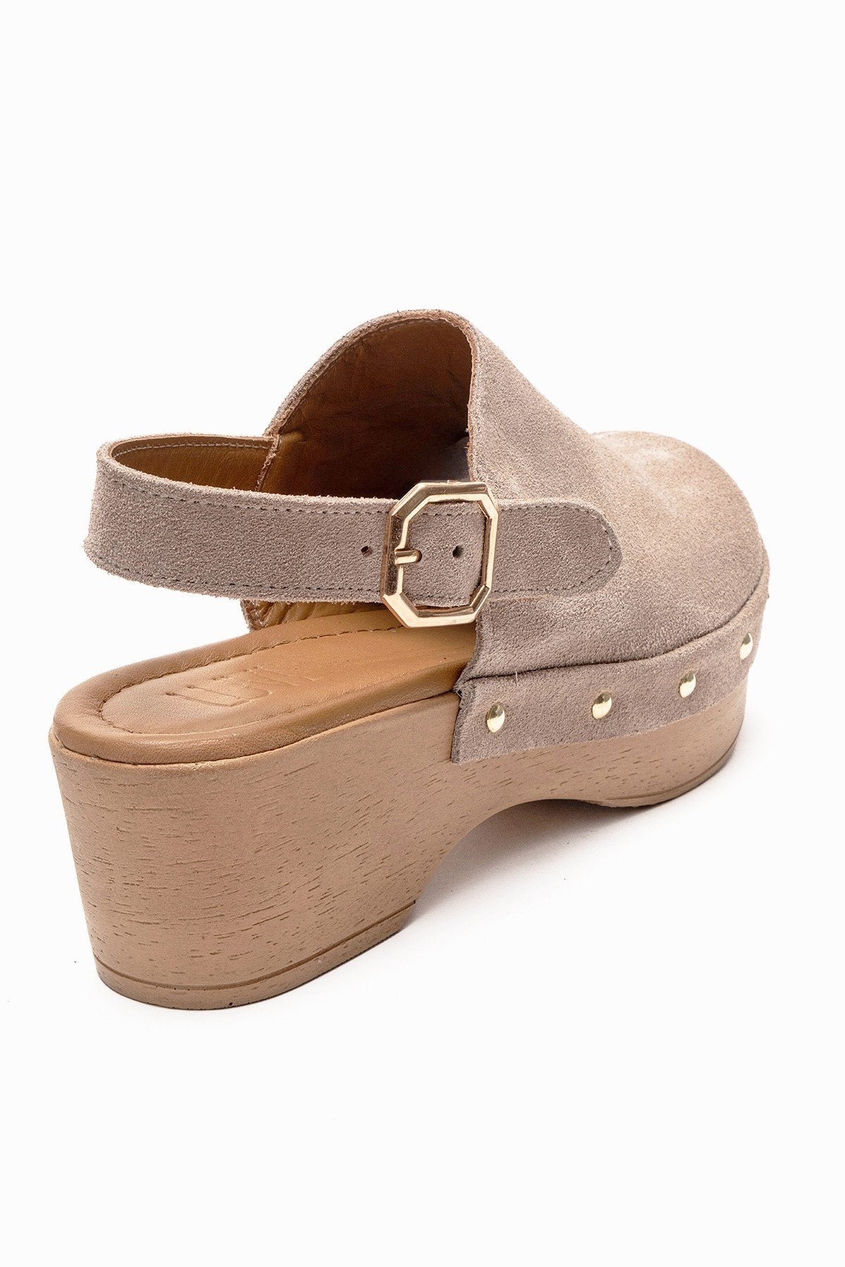 NORDEN - Beige Genuine Leather Platform Heel Sandal (Women) - Image 5