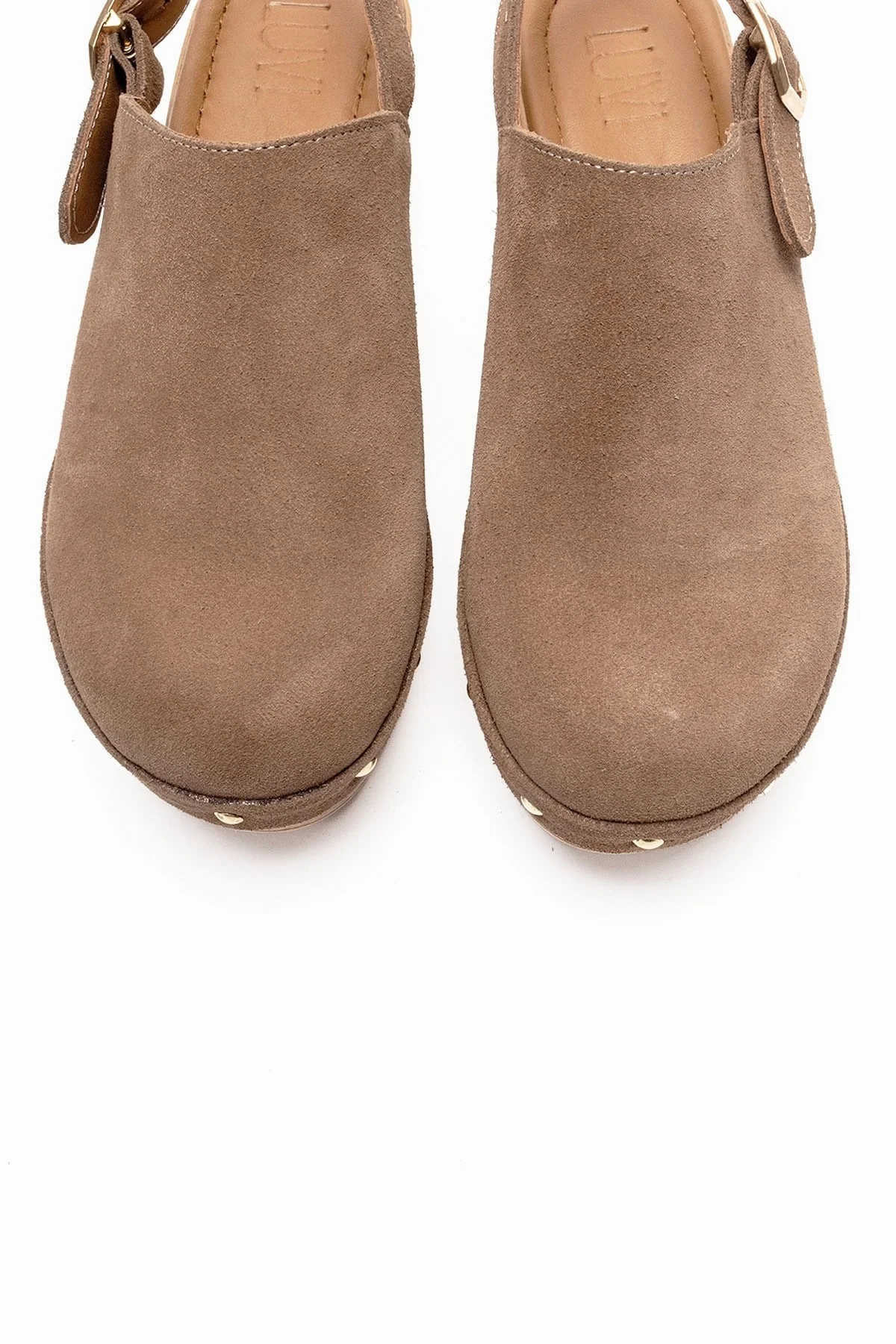 NORDEN - Camel Genuine Leather Platform Heel Sandal (Women) - Image 2
