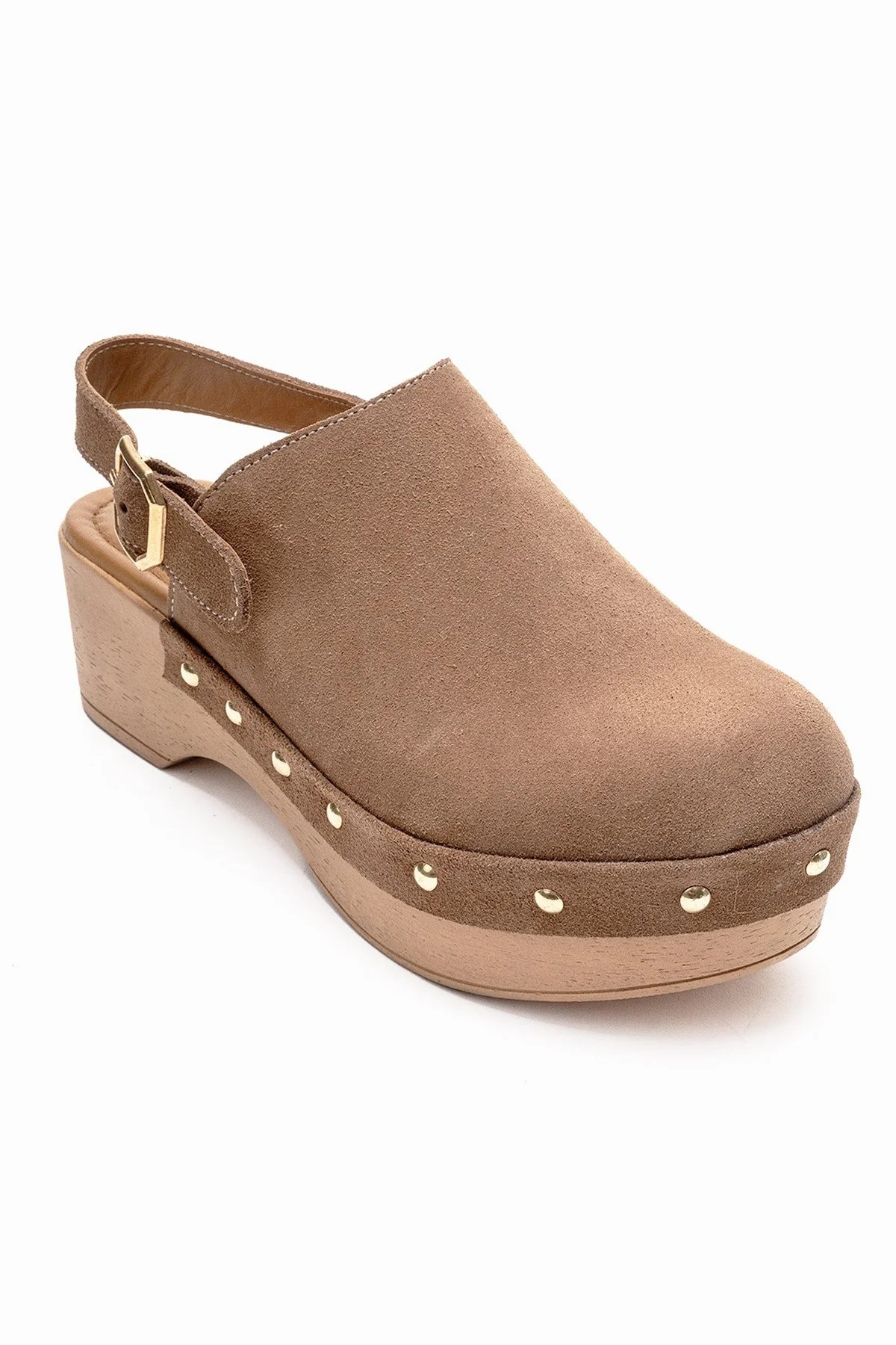 NORDEN - Camel Genuine Leather Platform Heel Sandal (Women) - Image 3