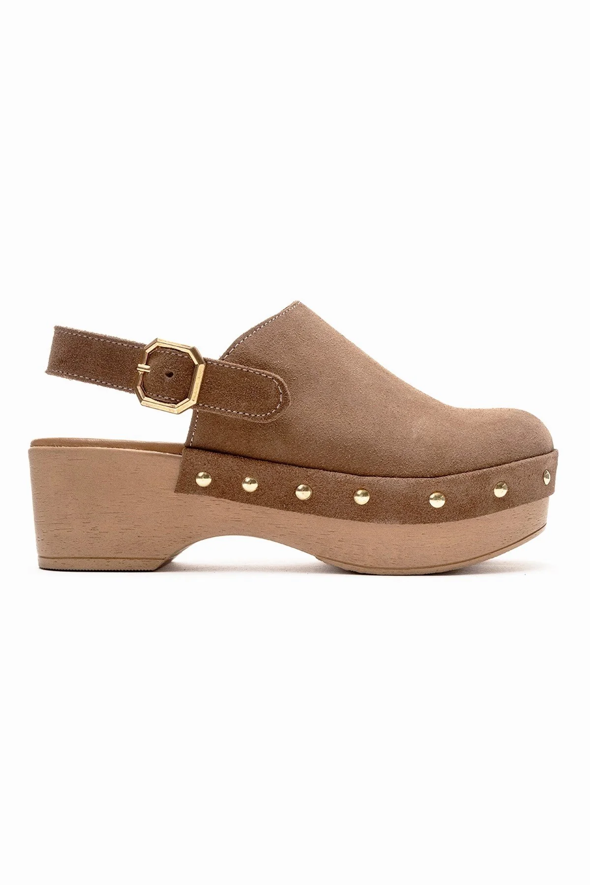 NORDEN - Camel Genuine Leather Platform Heel Sandal (Women) - Image 4