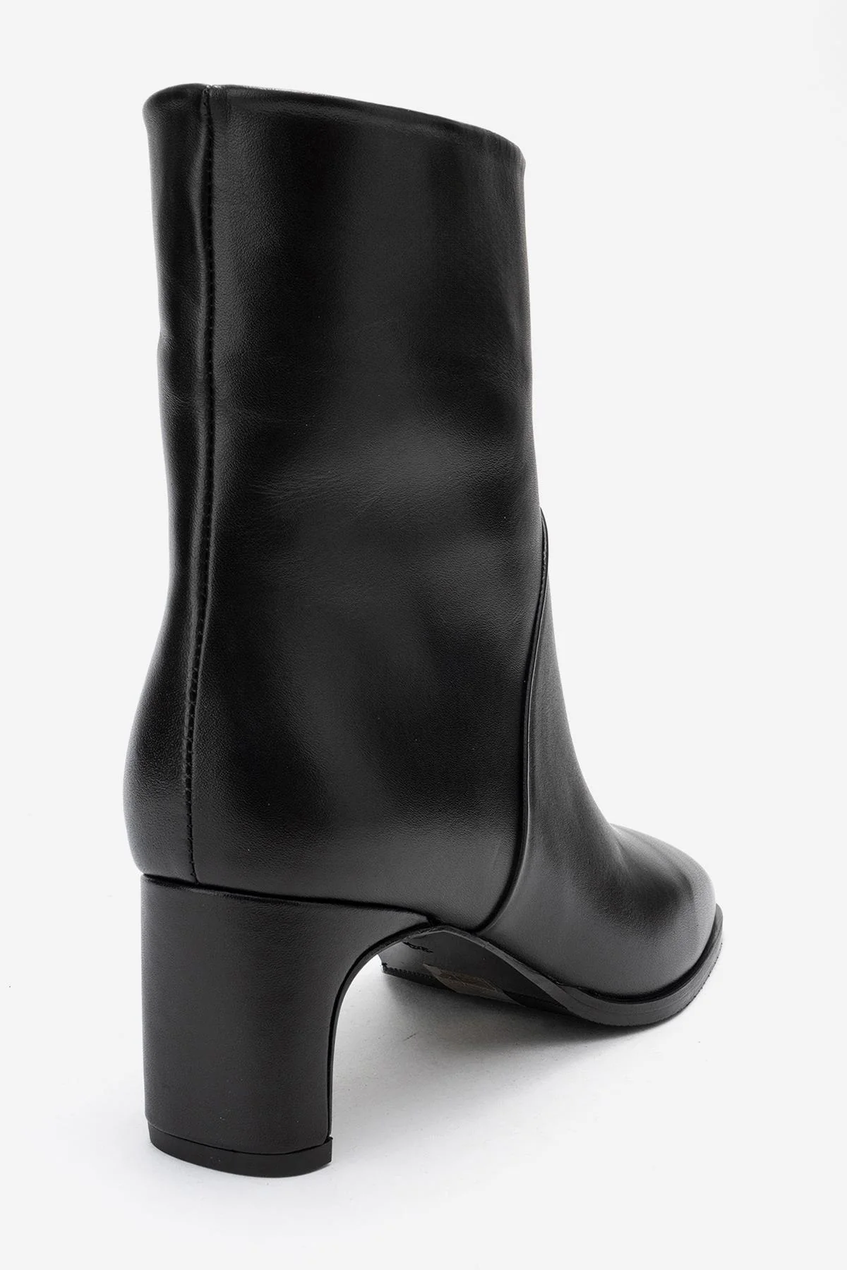 Nordy - Black Genuine Leather Block Heel Boot (Women) - Image 5