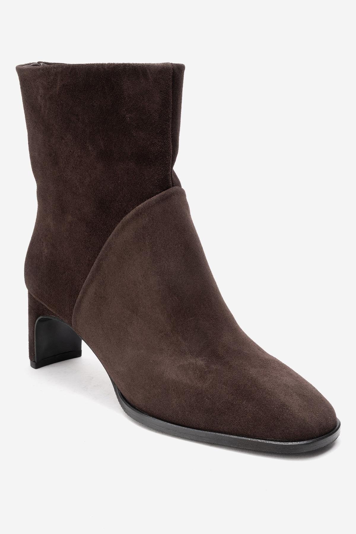 NORDY - Brown Genuine Leather Block Heel Boot (Women) - Image 3