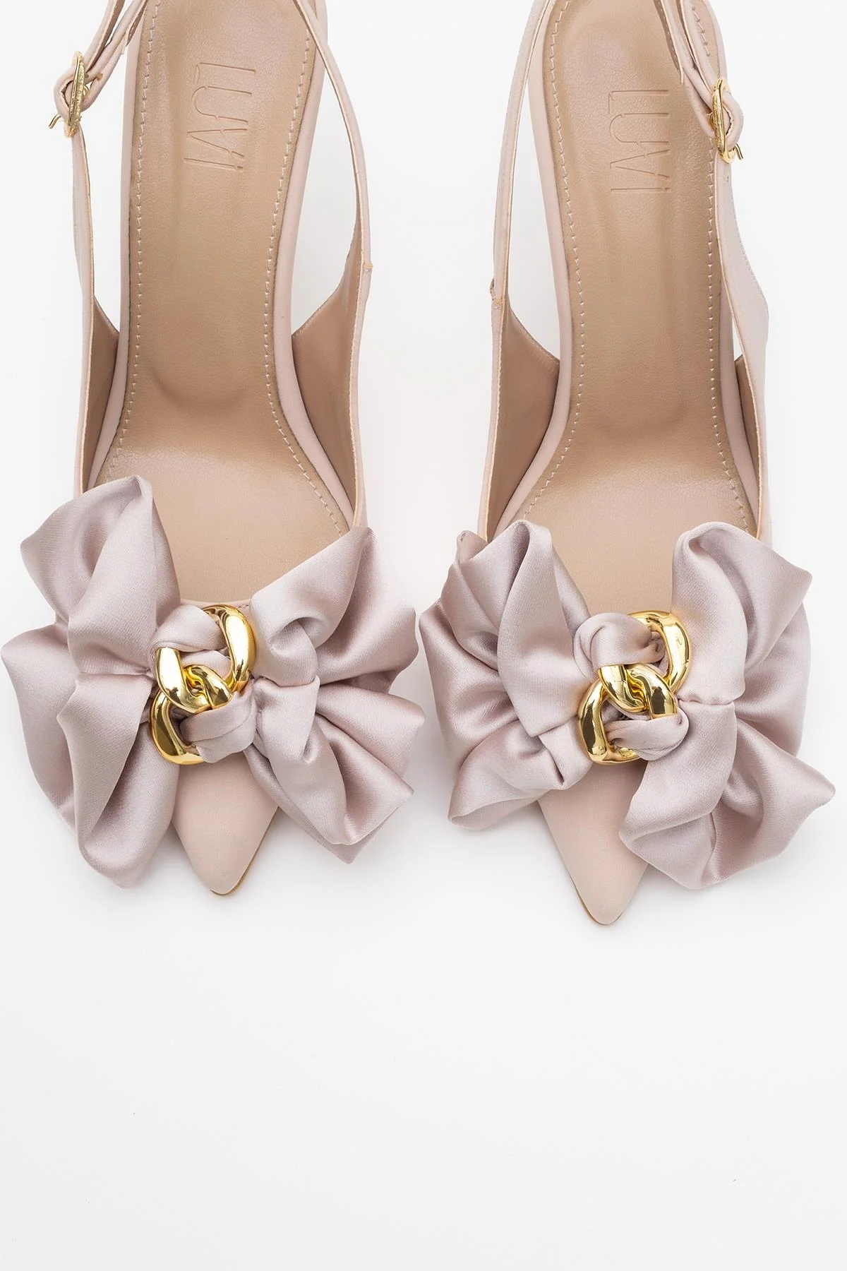 Noria - Beige Satin Floral Stiletto (Women) - Image 2