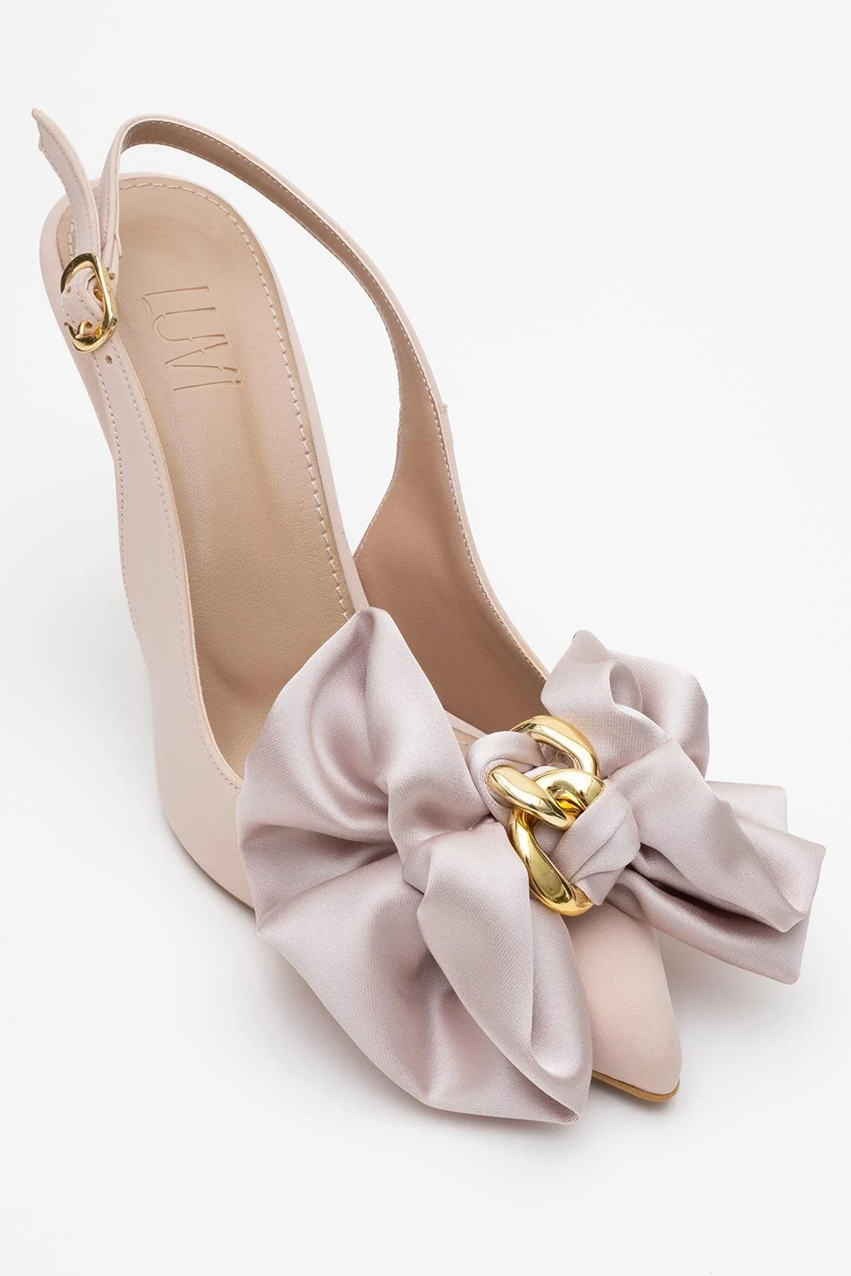 Noria - Beige Satin Floral Stiletto (Women) - Image 3