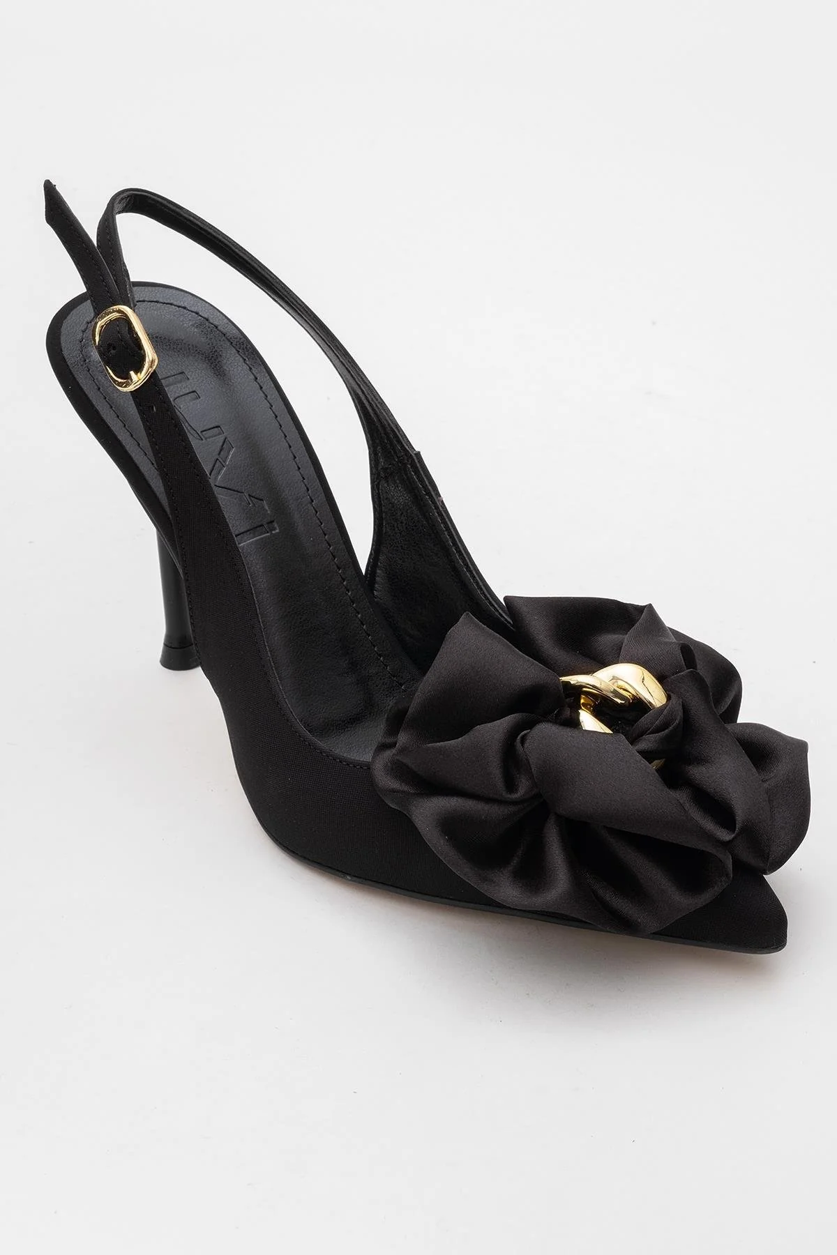 Noria - Black Floral Slim Heel Pump (Women) - Image 3