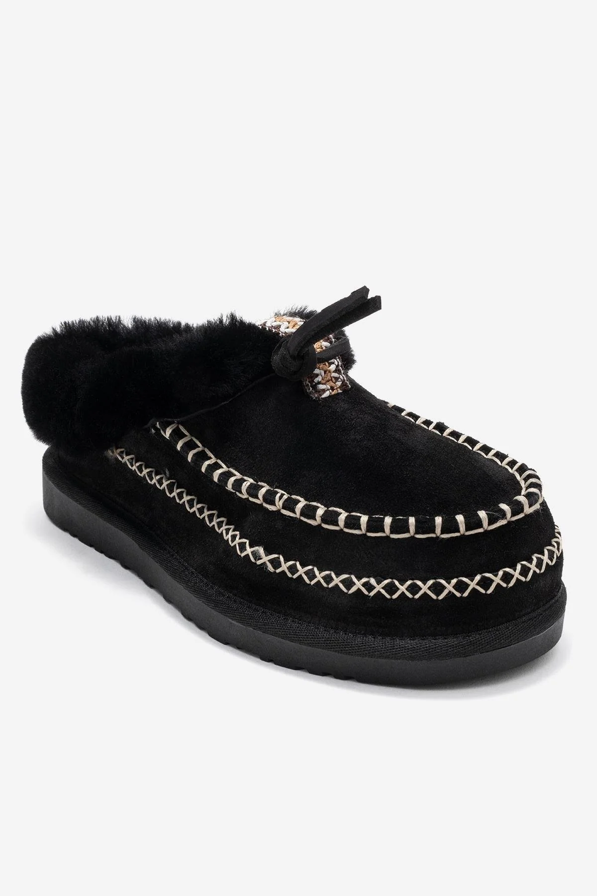 Noriel - Black Suede Genuine Leather Moccasin Slipper (Women) - Image 3