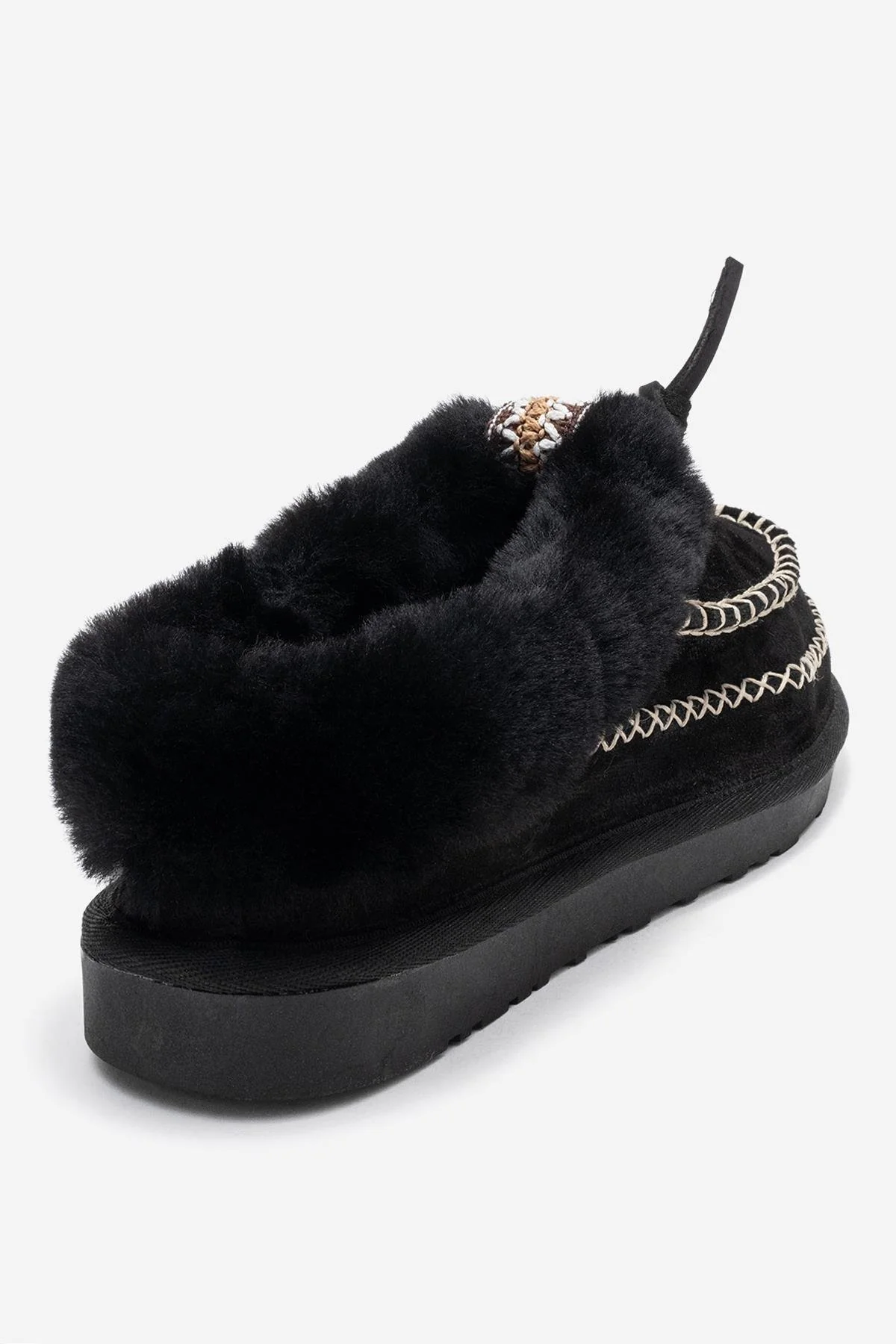 Noriel - Black Suede Genuine Leather Moccasin Slipper (Women) - Image 5