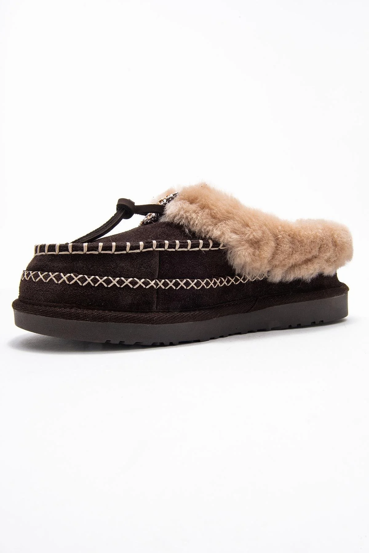 Noriel - Brown Genuine Leather Moccasin Slipper (Women) - Image 4