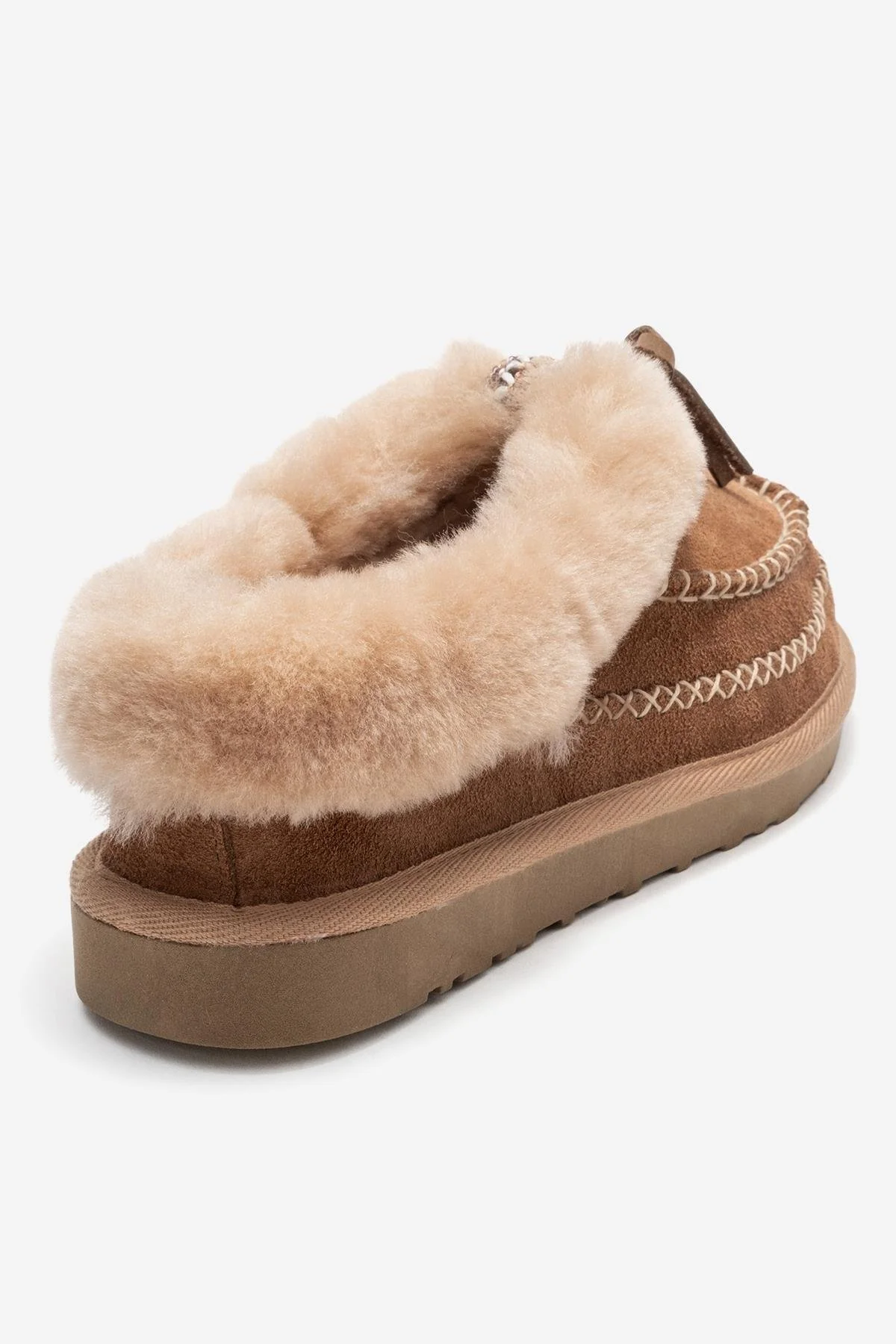 Noriel - Taupe Genuine Leather Moccasin Slipper (Women) - Image 5
