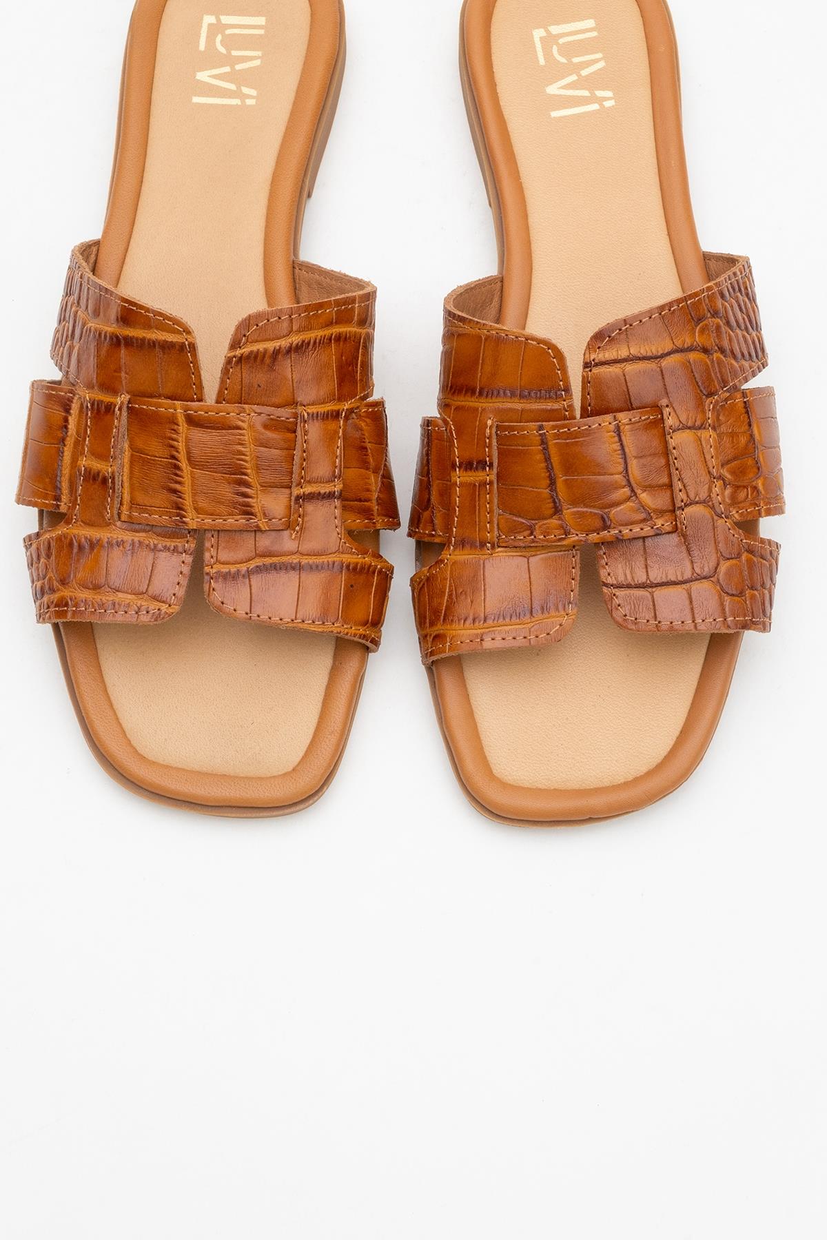 Notre - Cognac Leather Slide Sandal (Women) - Image 2