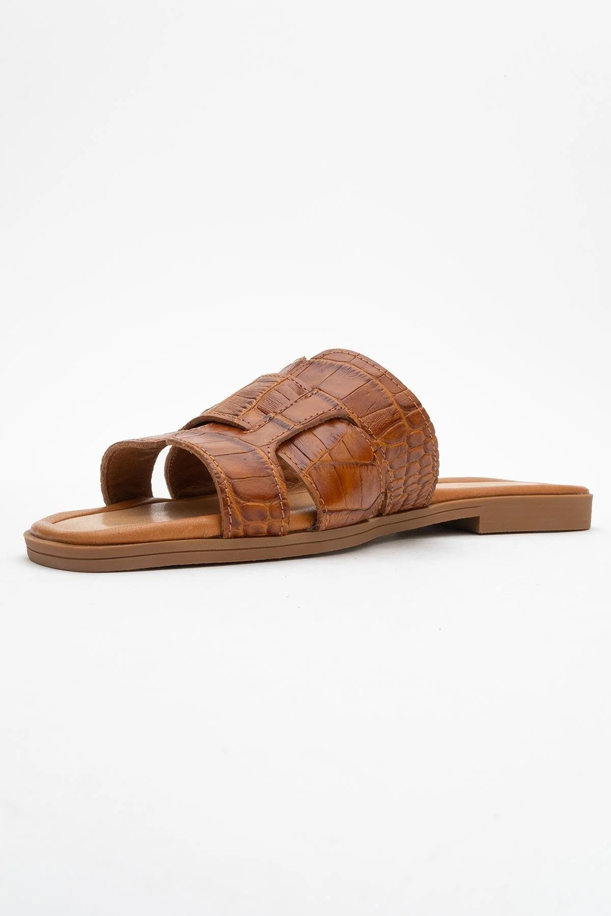 Notre - Cognac Leather Slide Sandal (Women) - Image 4