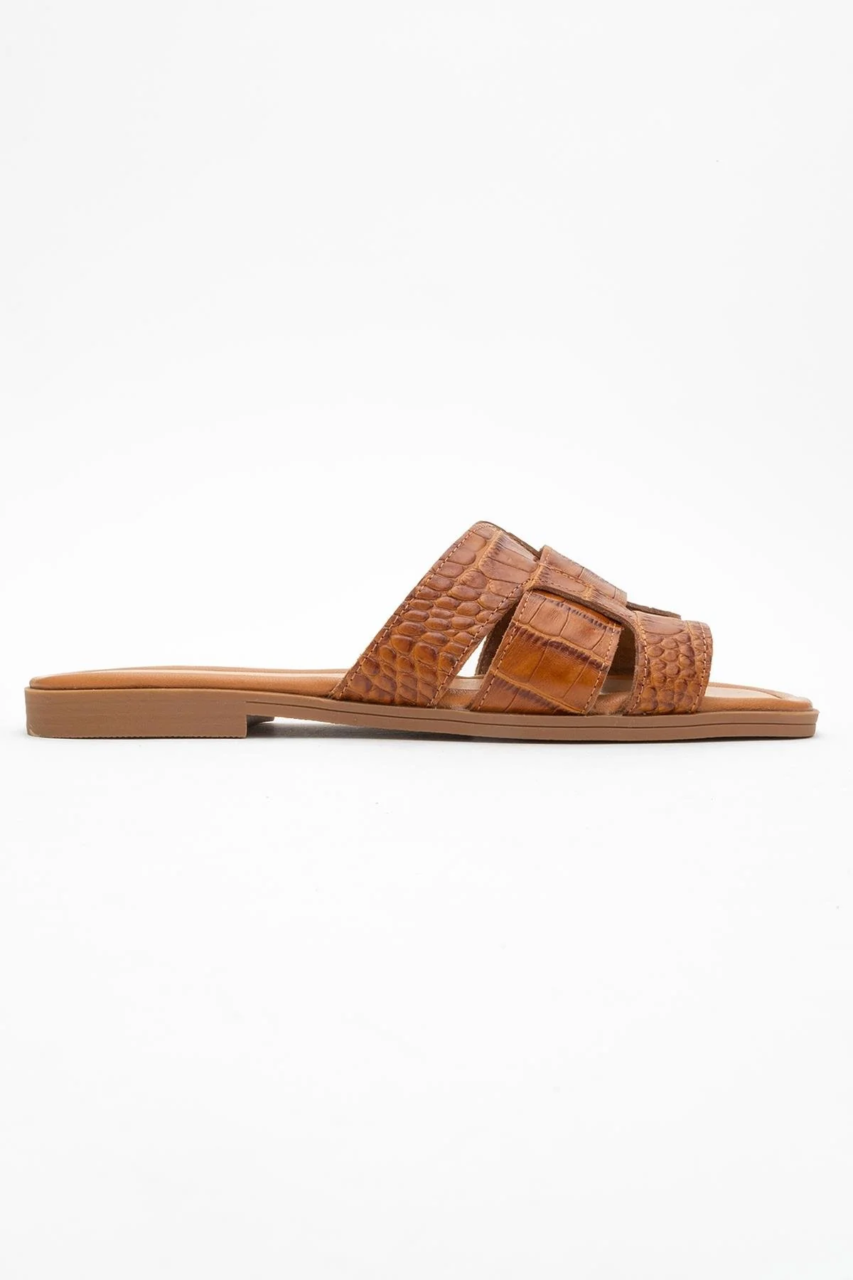 Notre - Cognac Leather Slide Sandal (Women) - Image 6