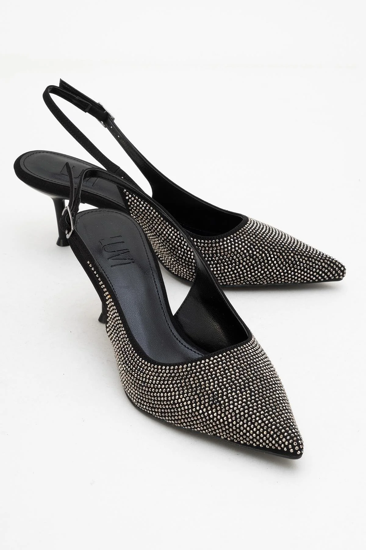 Novs - Black Embellished Stiletto Evening Shoe (Women)