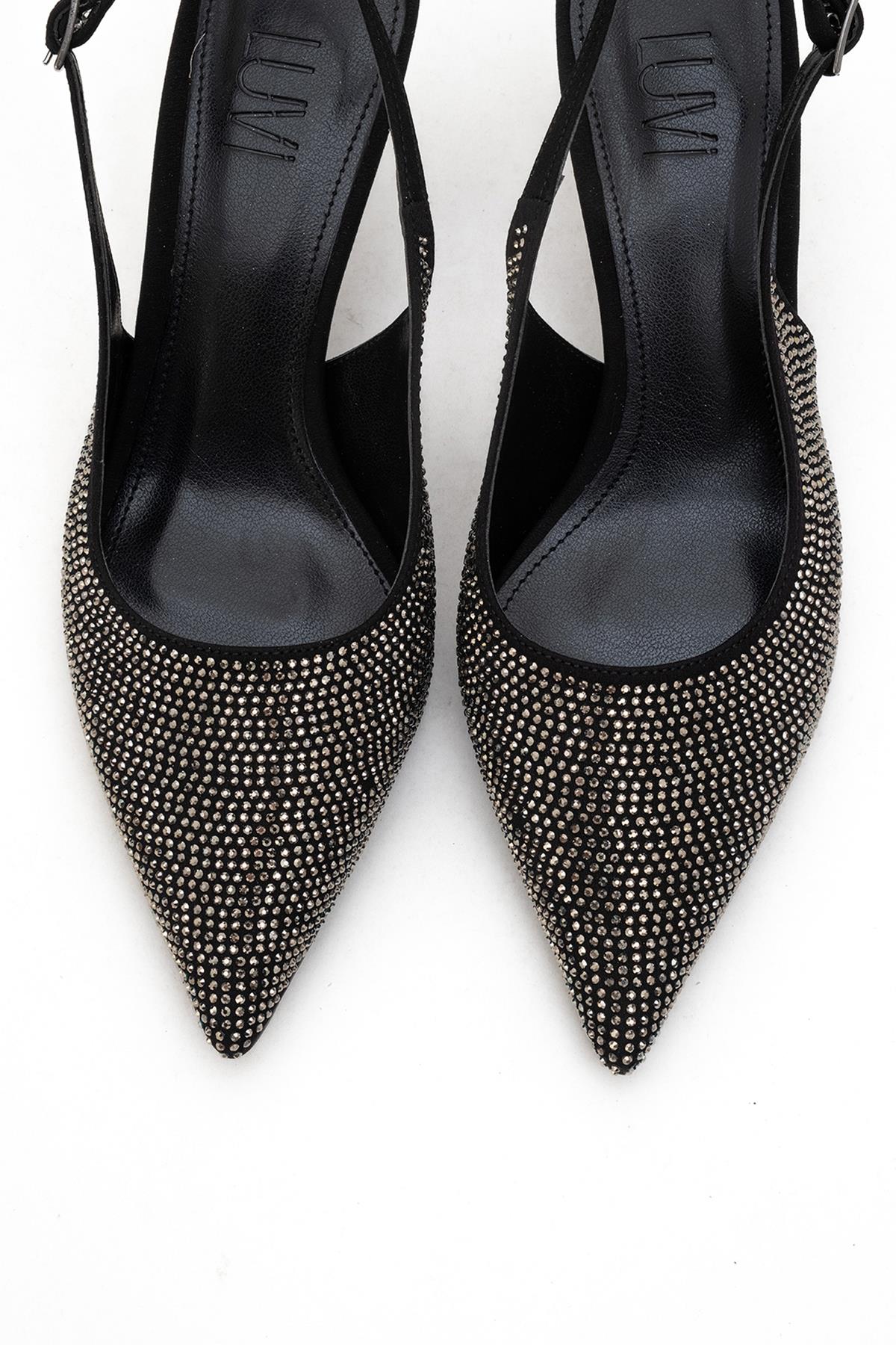 Novs - Black Embellished Stiletto Evening Shoe (Women) - Image 2